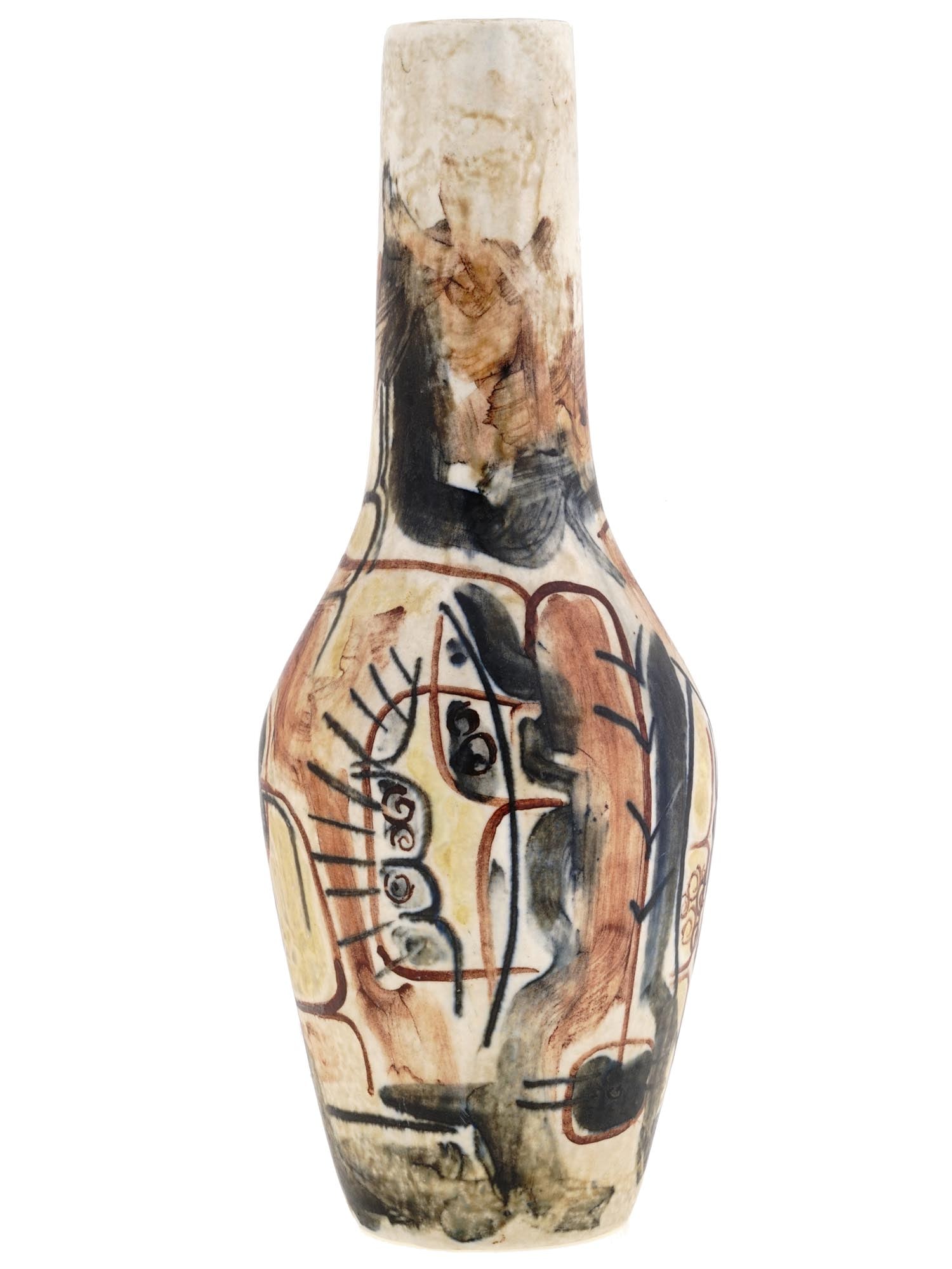 ABSTRACT CERAMIC VASE IN THE MANNER OF JOAN MIRO (1 of 6)