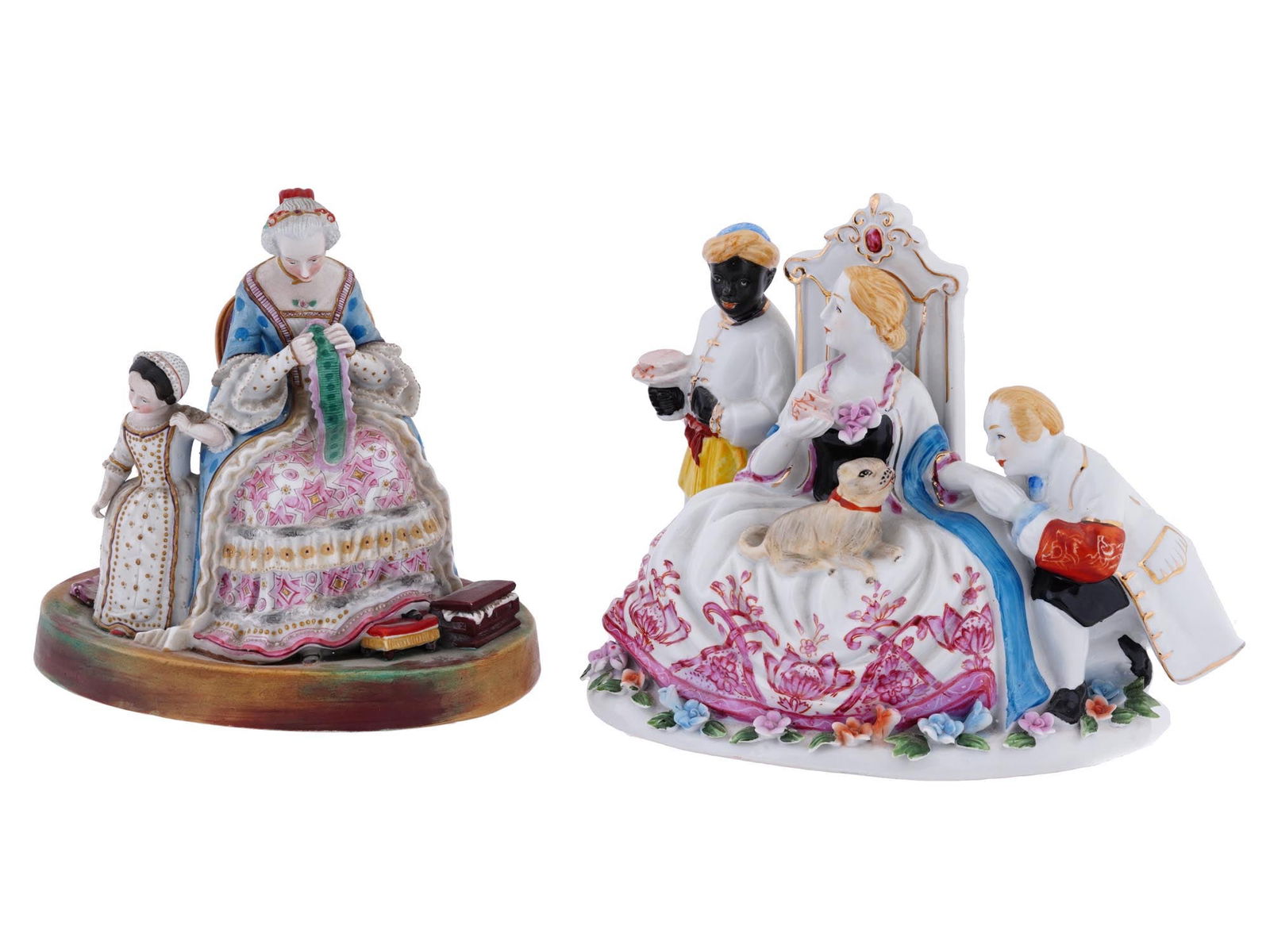 GERMAN MEISSEN MANNER PORCELAIN FIGURAL GROUPS (1 of 12)