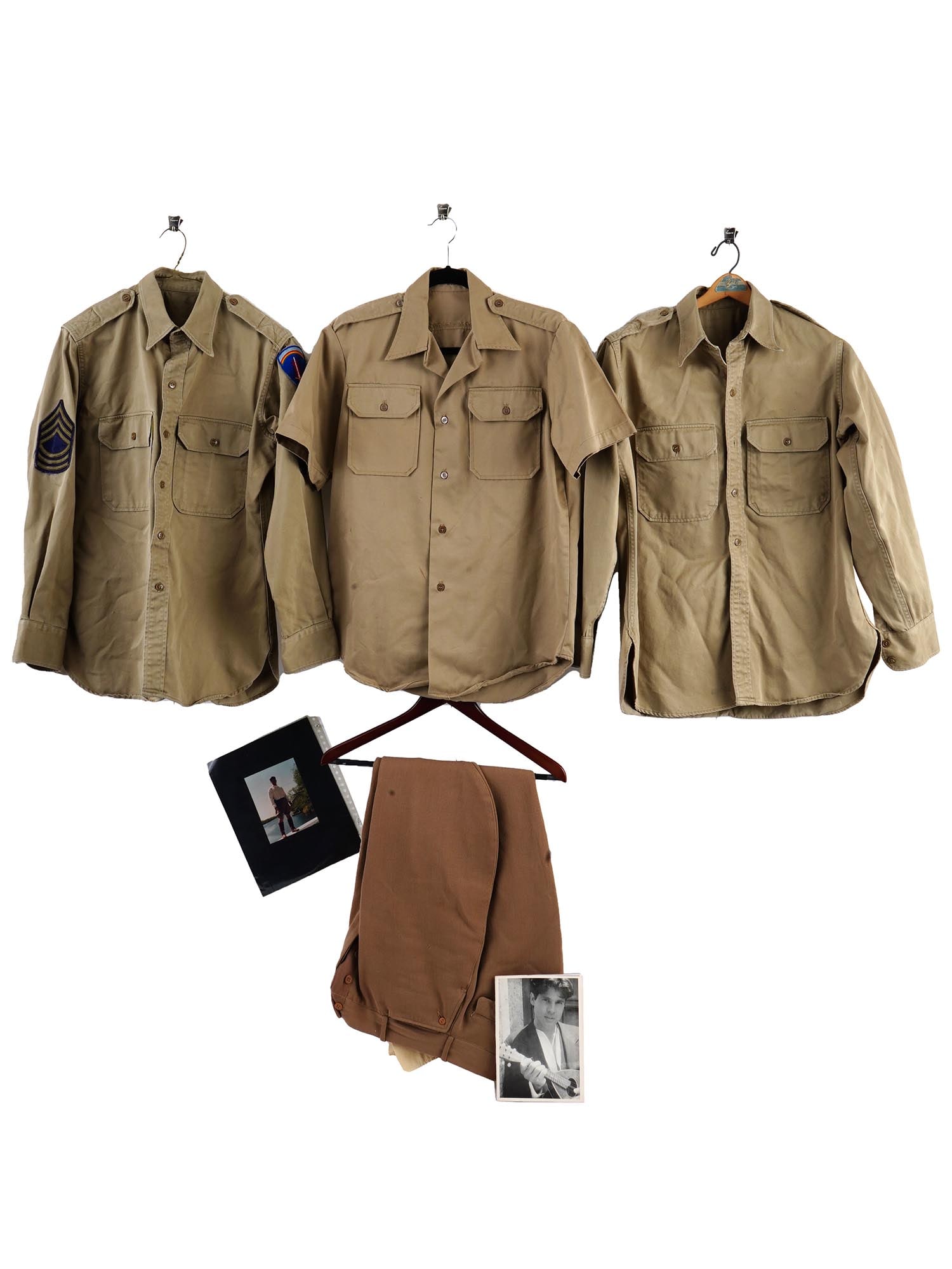 VINTAGE US ARMY MASTER SERGEANT SHIRTS AND PANTS (1 of 12)