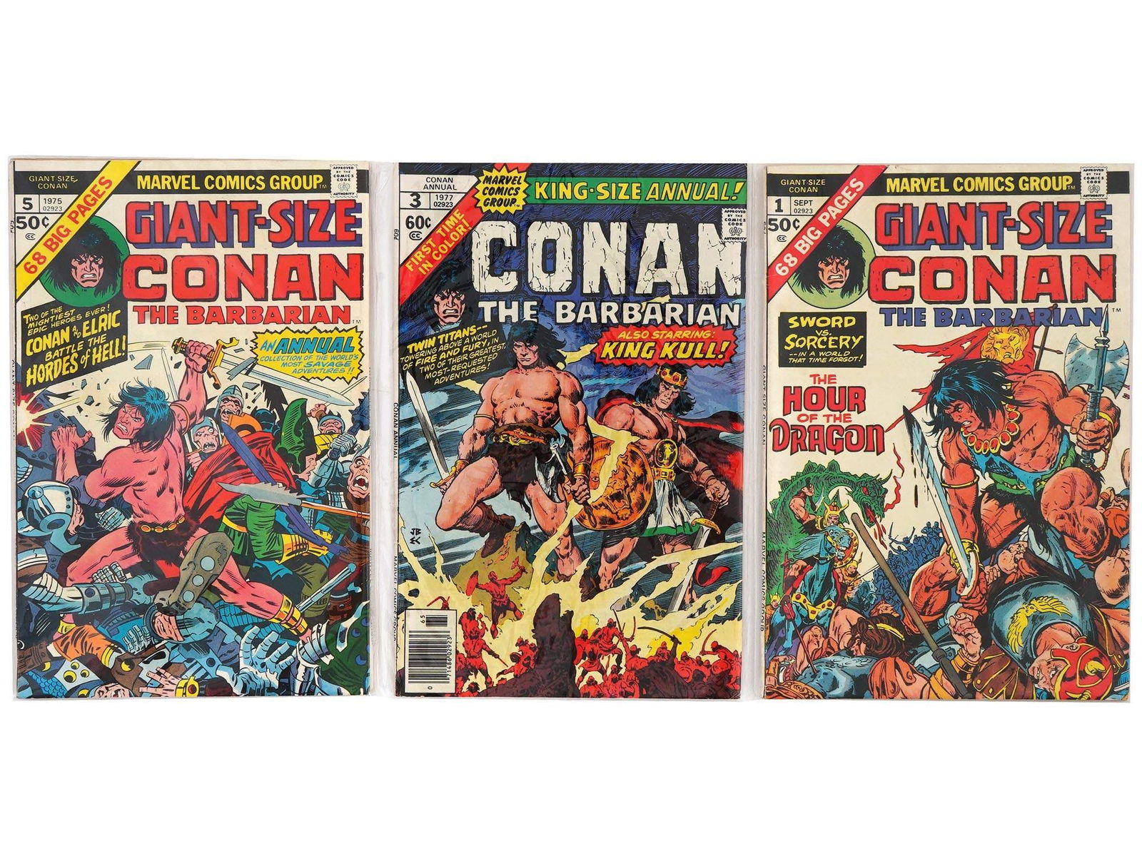 GROUP OF AMERICAN MARVEL CONAN ILLUSTRATION COMICS (1 of 2)