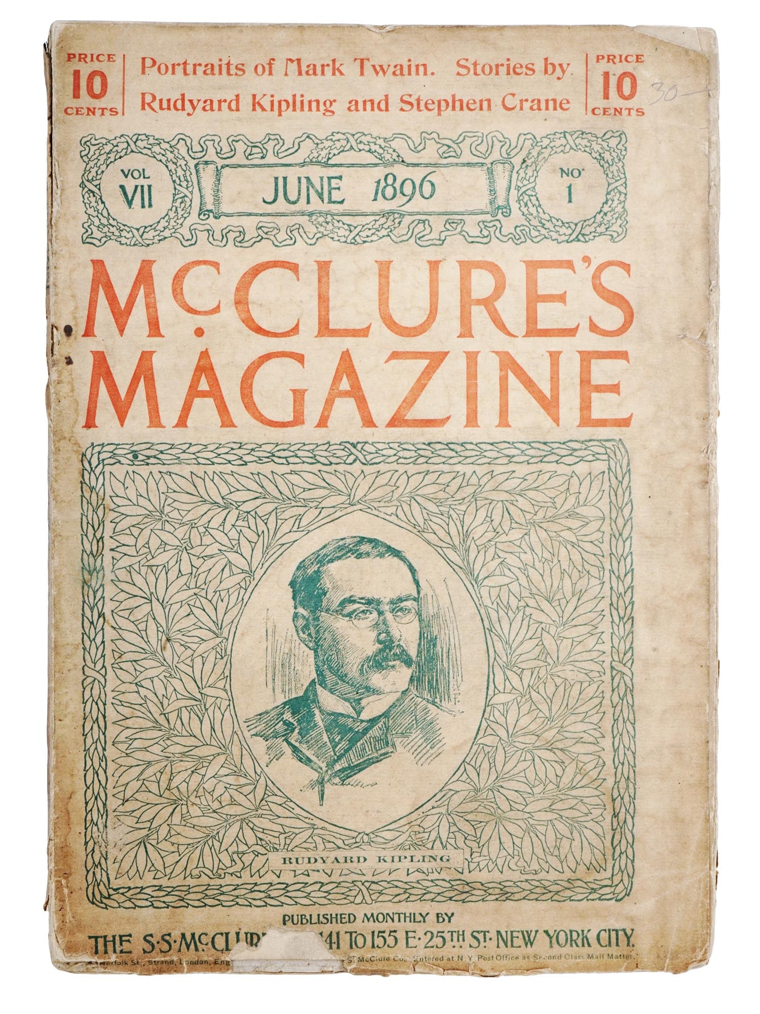 ANTIQUE MCCLURES MAGAZINE WITH MARK TWAIN PORTRAITS (1 of 7)