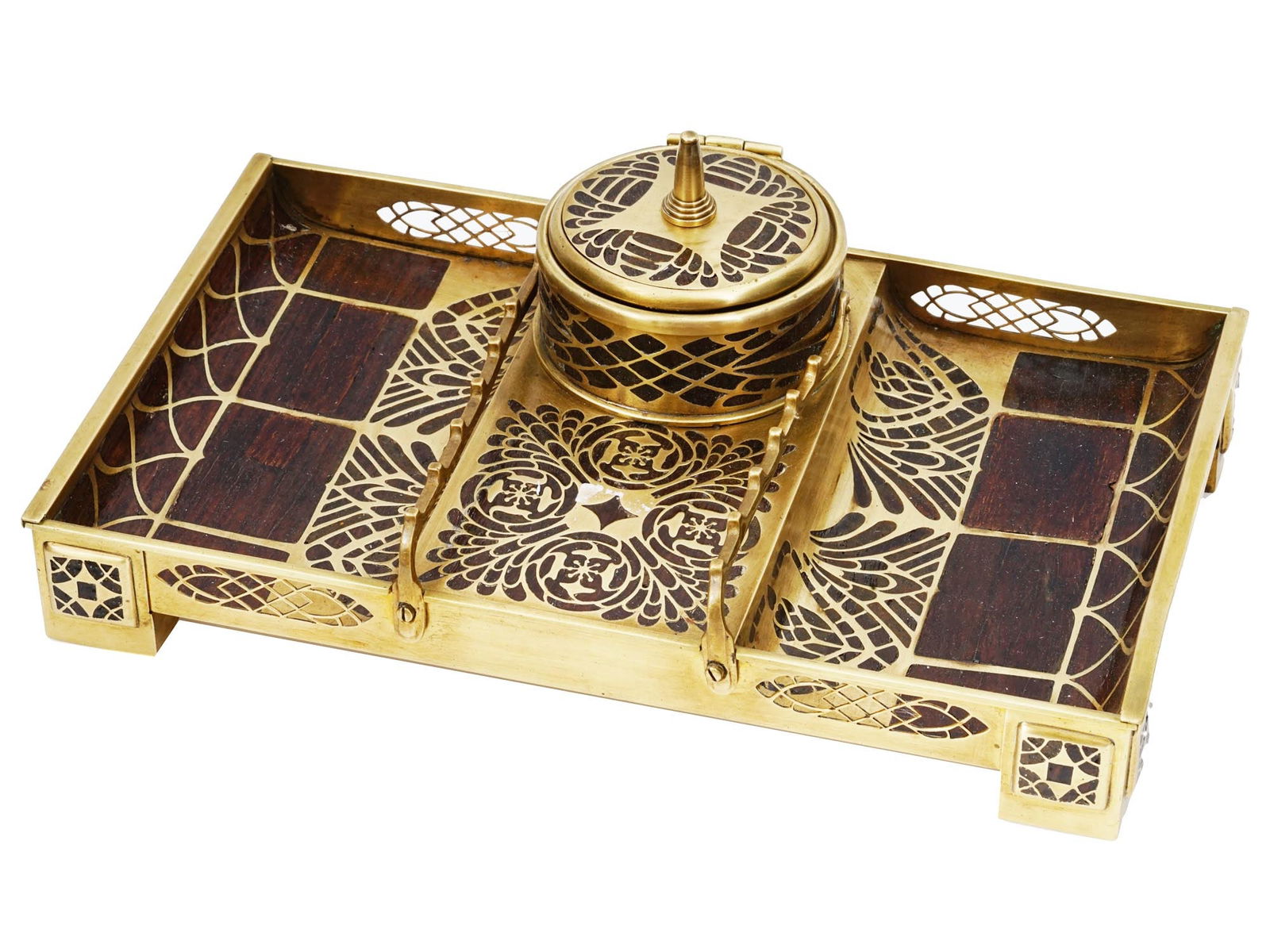 1900 GERMAN ART NOUVEAU ERHARD AND SOHNE INK STAND (1 of 7)