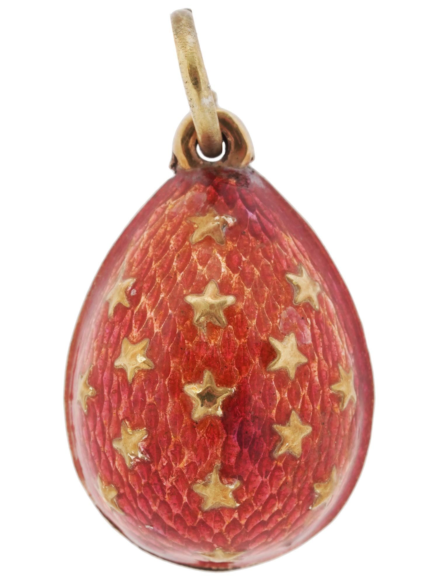 RUSSIAN 84 GILT SILVER ENAMEL EGG PENDANT (1 of 5)