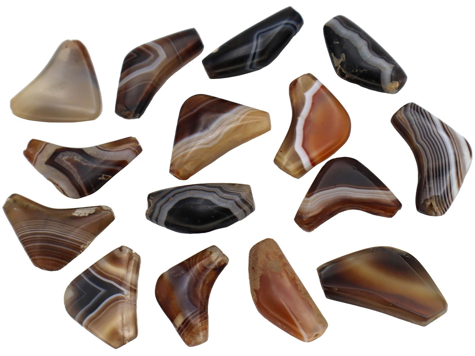 COLLECTION OF ANCIENT ROMAN PARTHIAN AGATE BEADS (1 of 6)