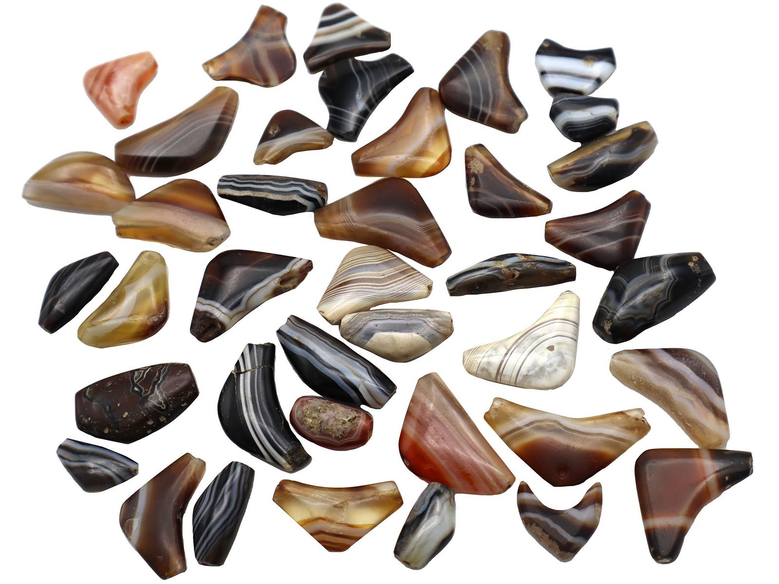 COLLECTION OF ANCIENT ROMAN PARTHIAN AGATE BEADS (1 of 6)