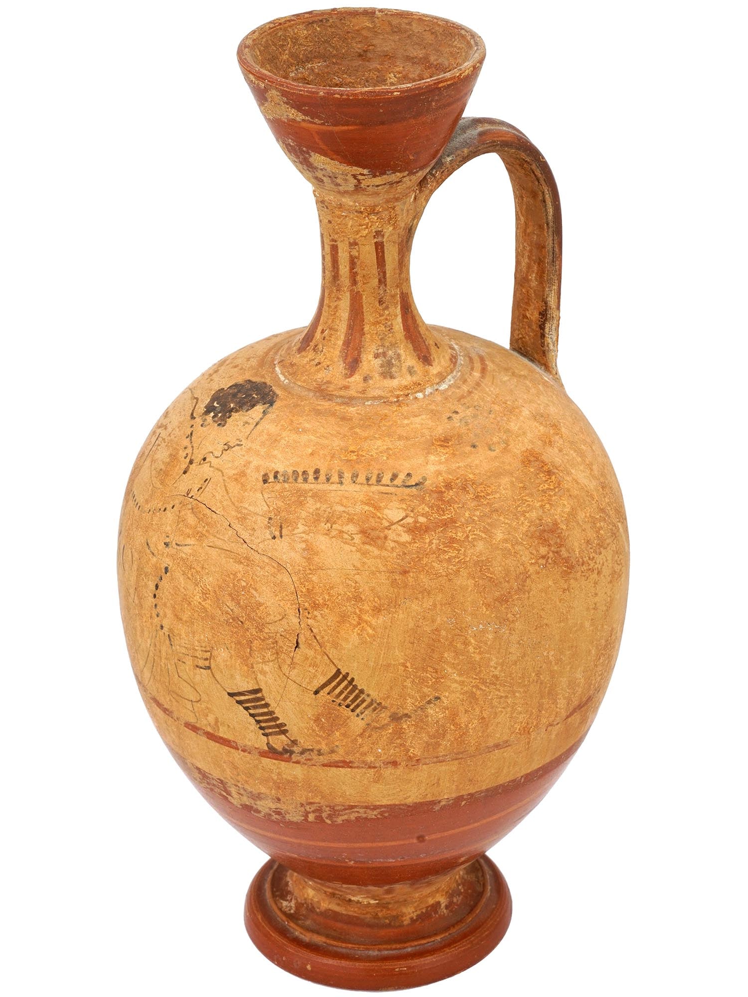 ANTIQUE GREEK PAINTED POTTERY LEKYTHOS OIL FLASK (1 of 9)