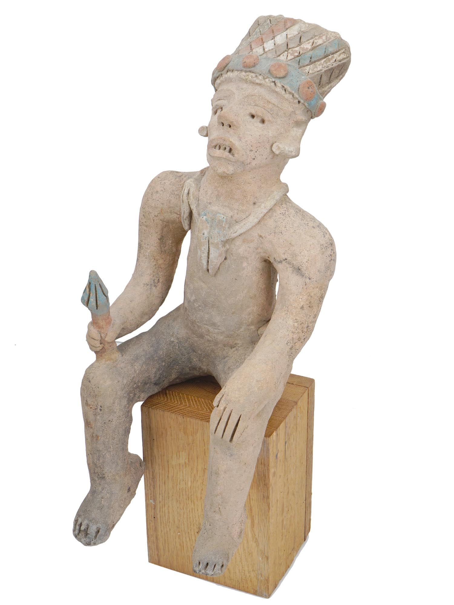 ANCIENT PRE COLUMBIAN MESOAMERICAN TERRACOTTA IDOL (1 of 9)