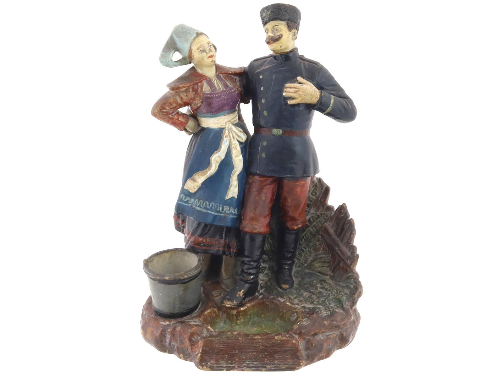 ANTIQUE 1890S RUSSIAN FRENCH ALLIANCE FIGURAL GROUP (1 of 10)