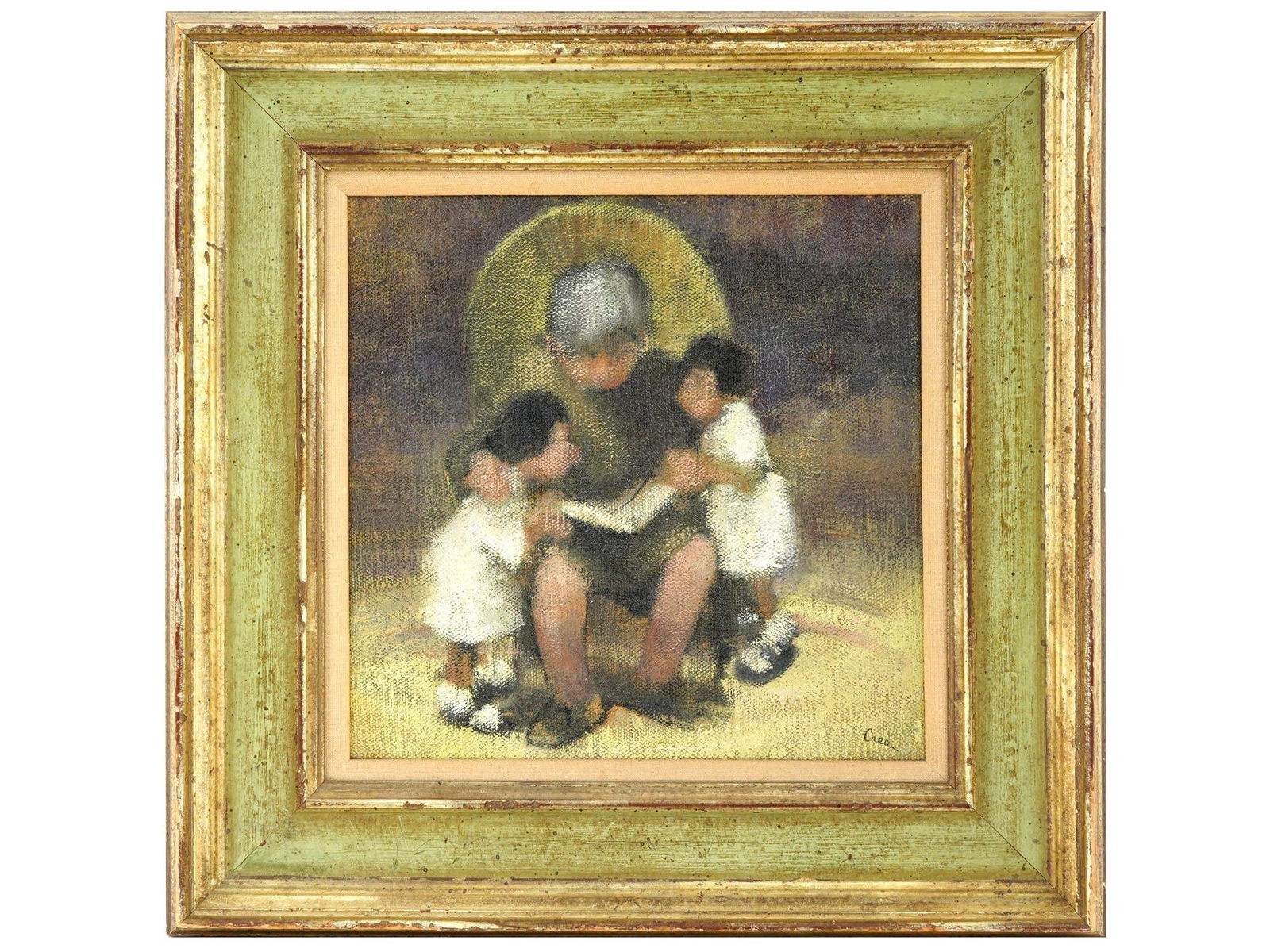 MID CENT AMERICAN OIL PAINTING BY LEONARD CREO (1 of 4)