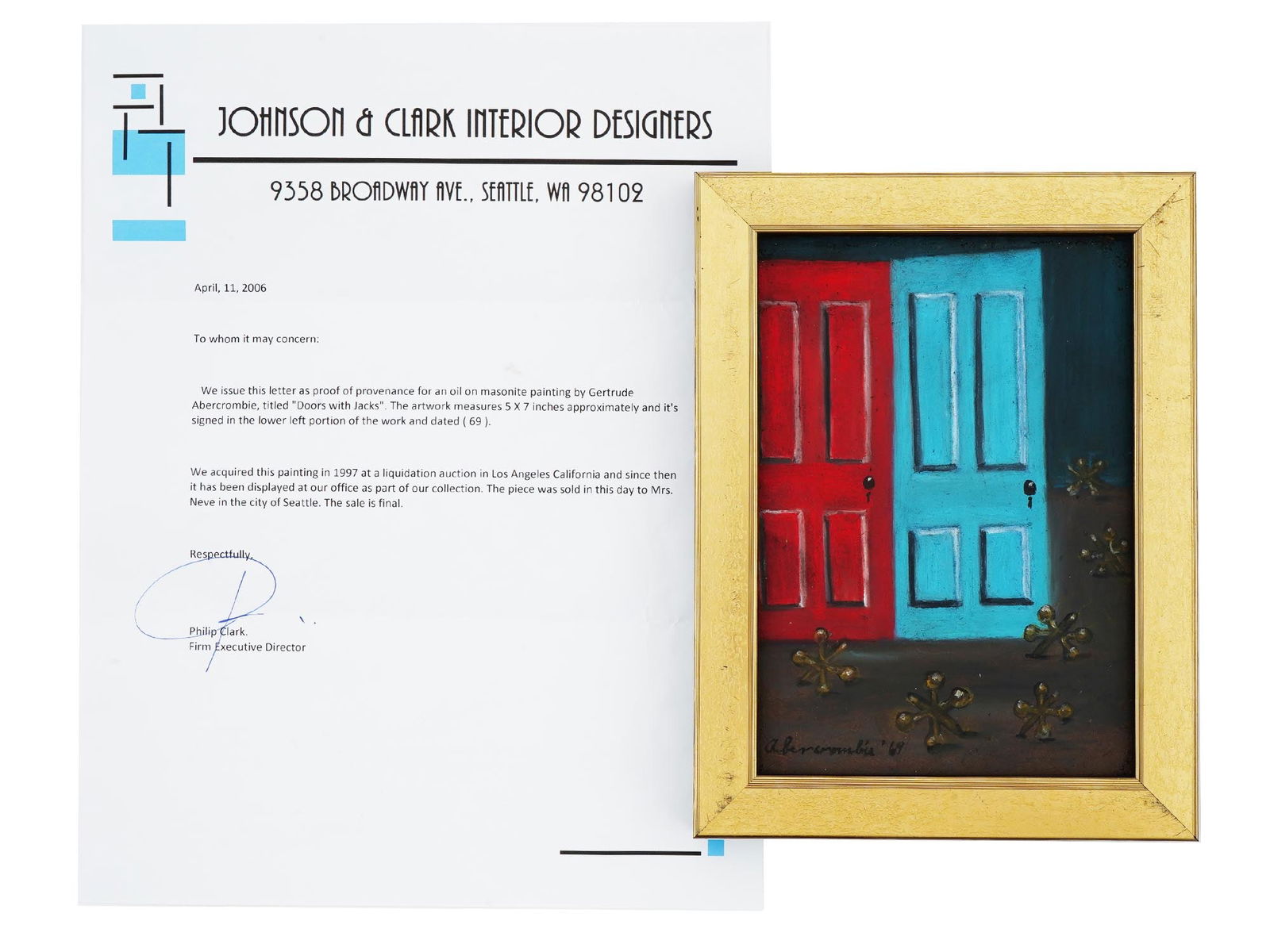 AMERICAN DOORS OIL PAINTING BY GERTRUDE ABERCROMBIE (1 of 6)