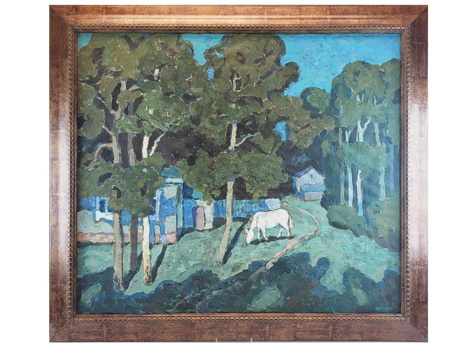 MOISEY KOGAN RUSSIAN OIL PAINTING MOONLIGHT NIGHT (1 of 6)