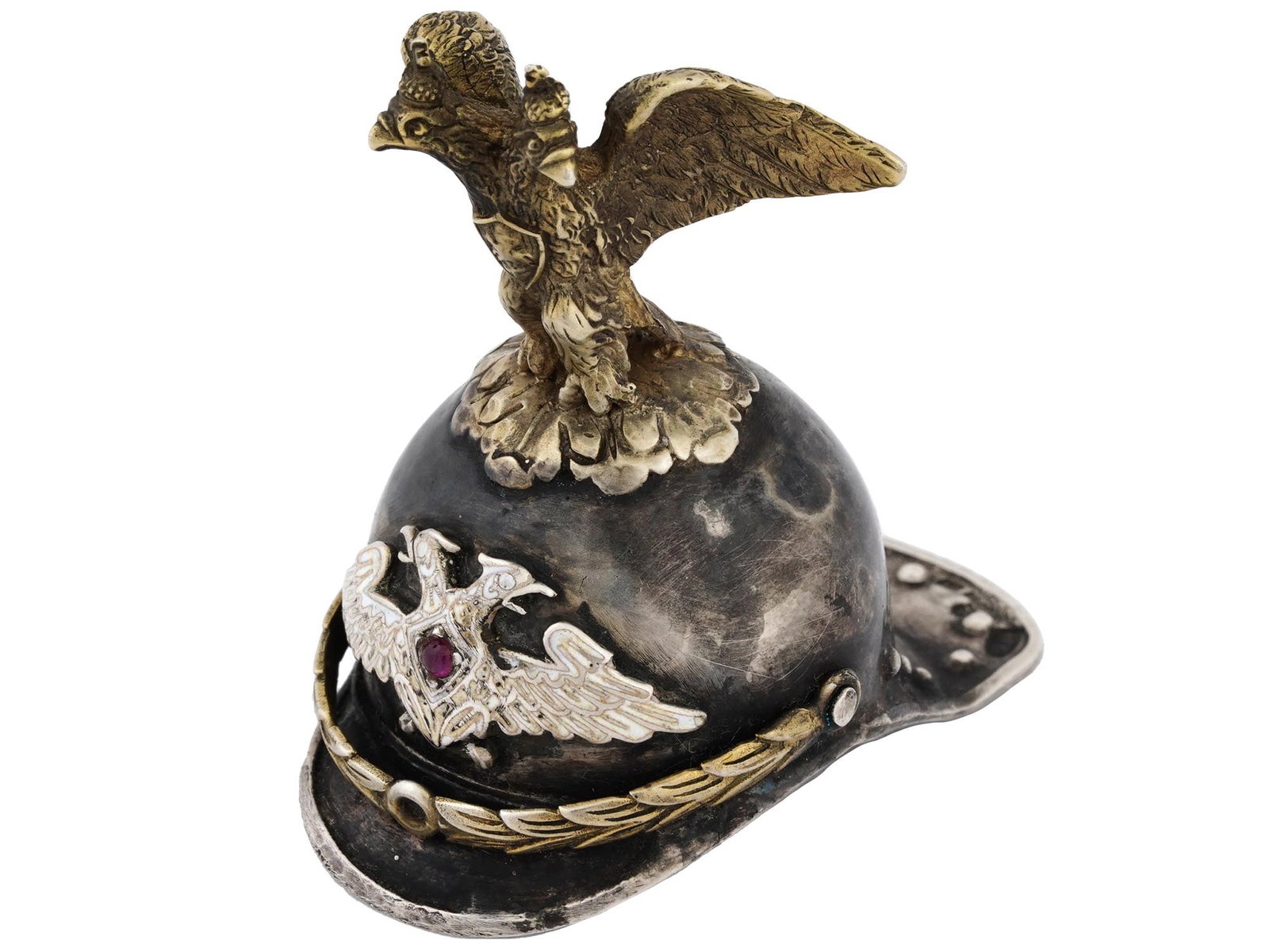 RUSSIAN 84 GILT SILVER IMPERIAL GUARD HELMET STIRRUP CUP (1 of 10)