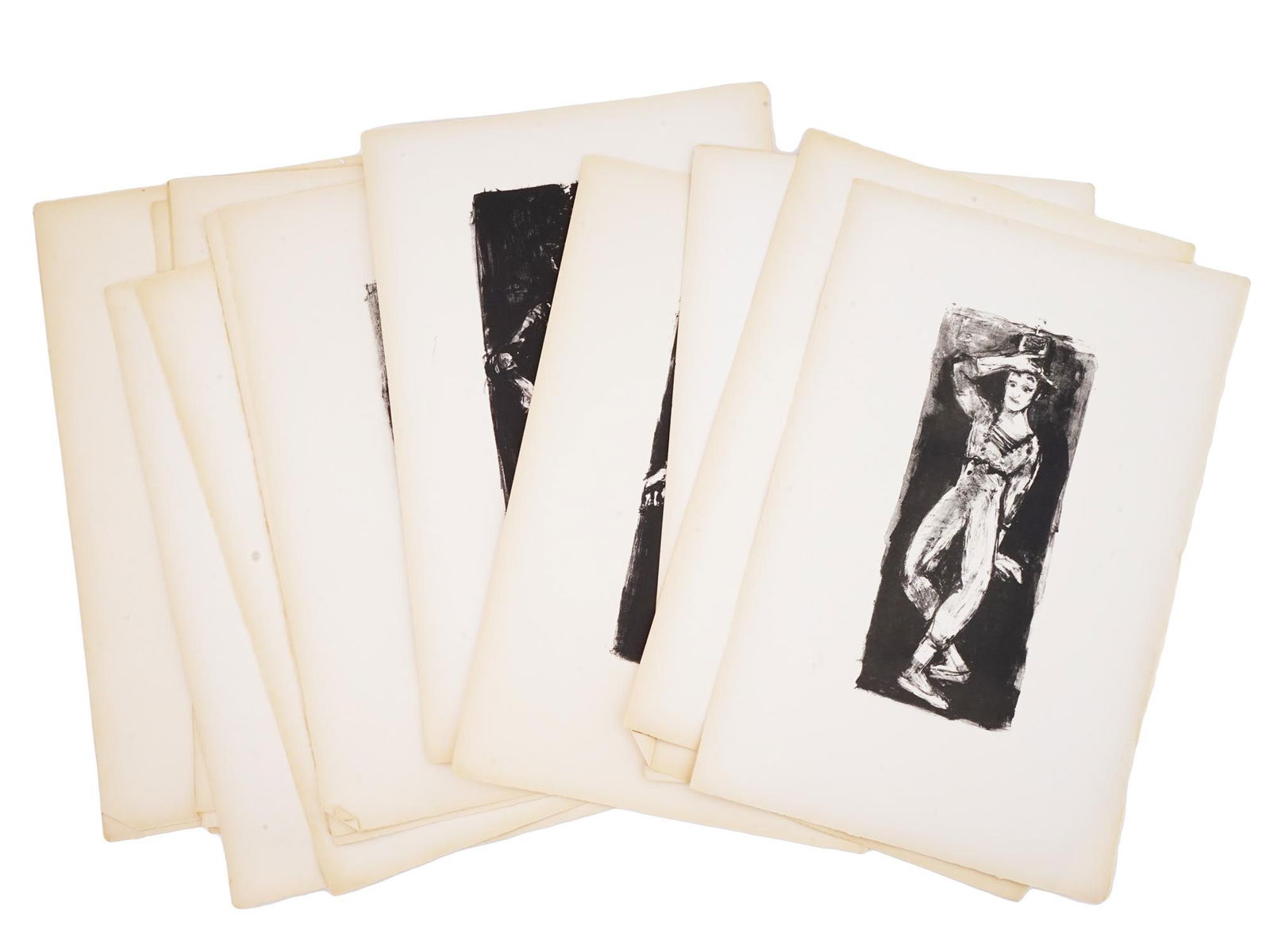 ARBIT BLATAS SET OF MARCEL MARCEAU LITHOGRAPHS (1 of 9)