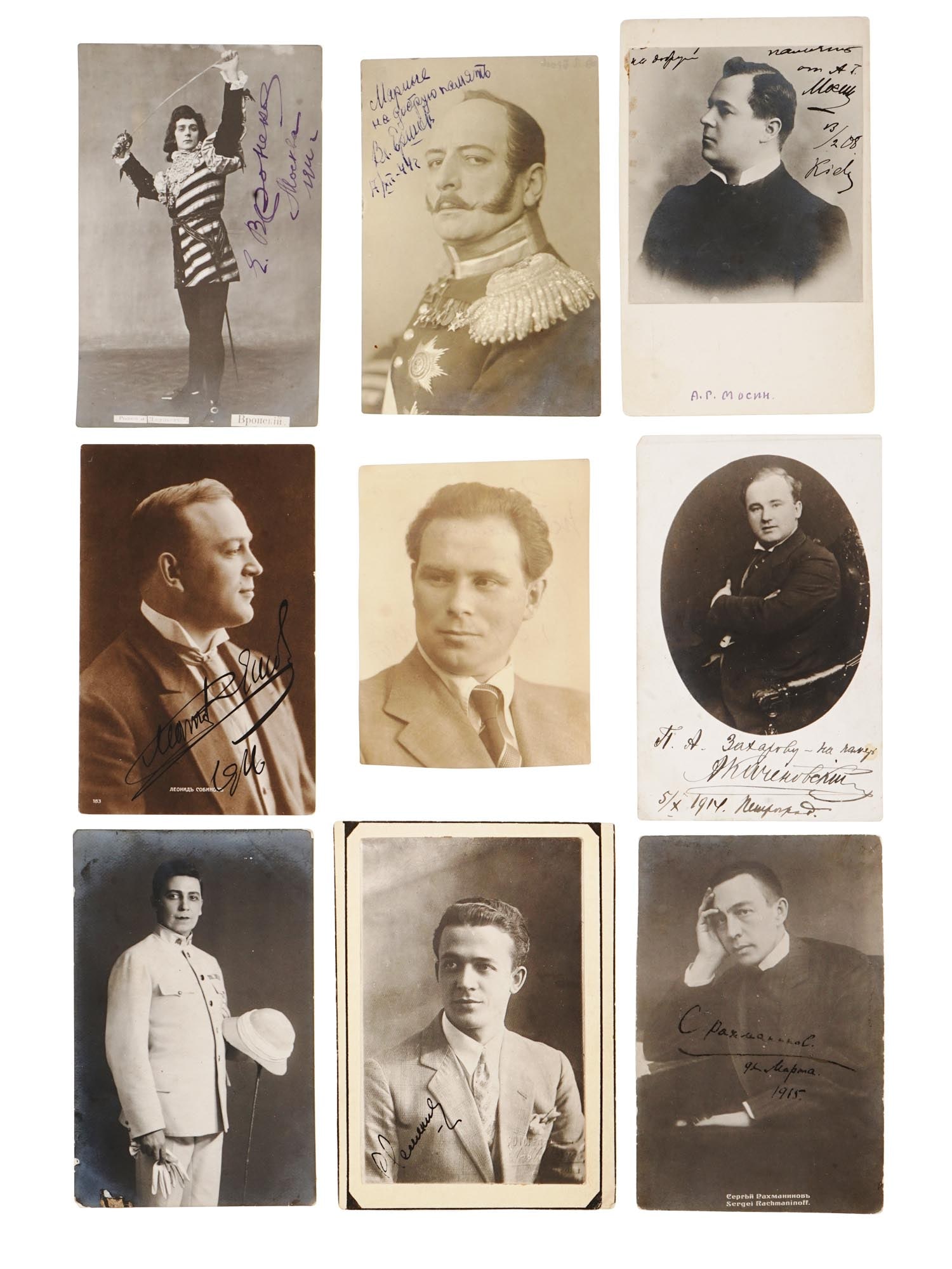 ANTIQUE PHOTOS OF RUSSIAN SINGERS WITH AUTOGRAPHS (1 of 9)