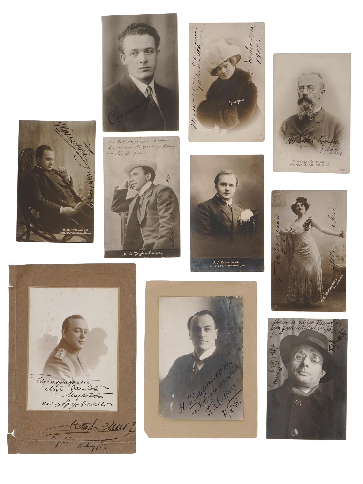 ANTIQUE PHOTOS OF RUSSIAN SINGERS WITH AUTOGRAPHS (1 of 10)