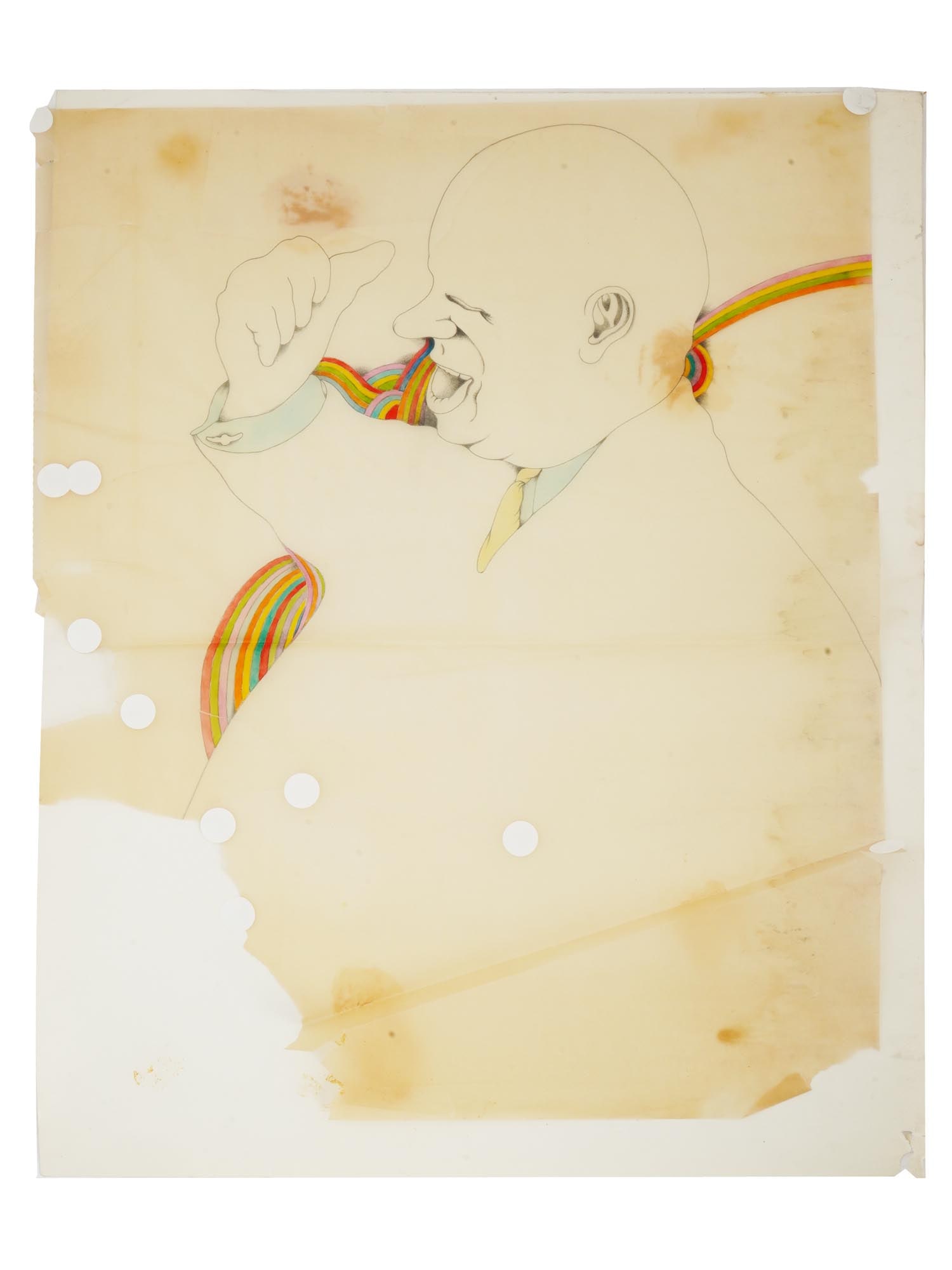 MID CENTURY AMERICAN CARICATURE DRAWING KHRUSHCHEV (1 of 8)