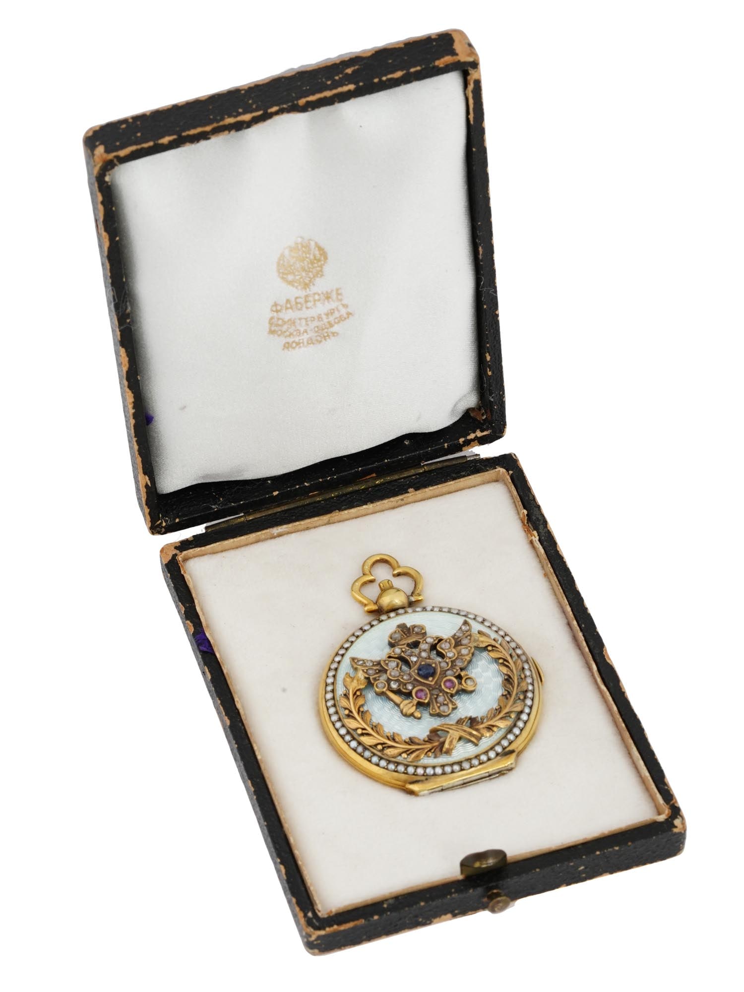 RUSSIAN 88 GILT SILVER ENAMEL GEMSTONE DIAMOND COMPACT (1 of 7)