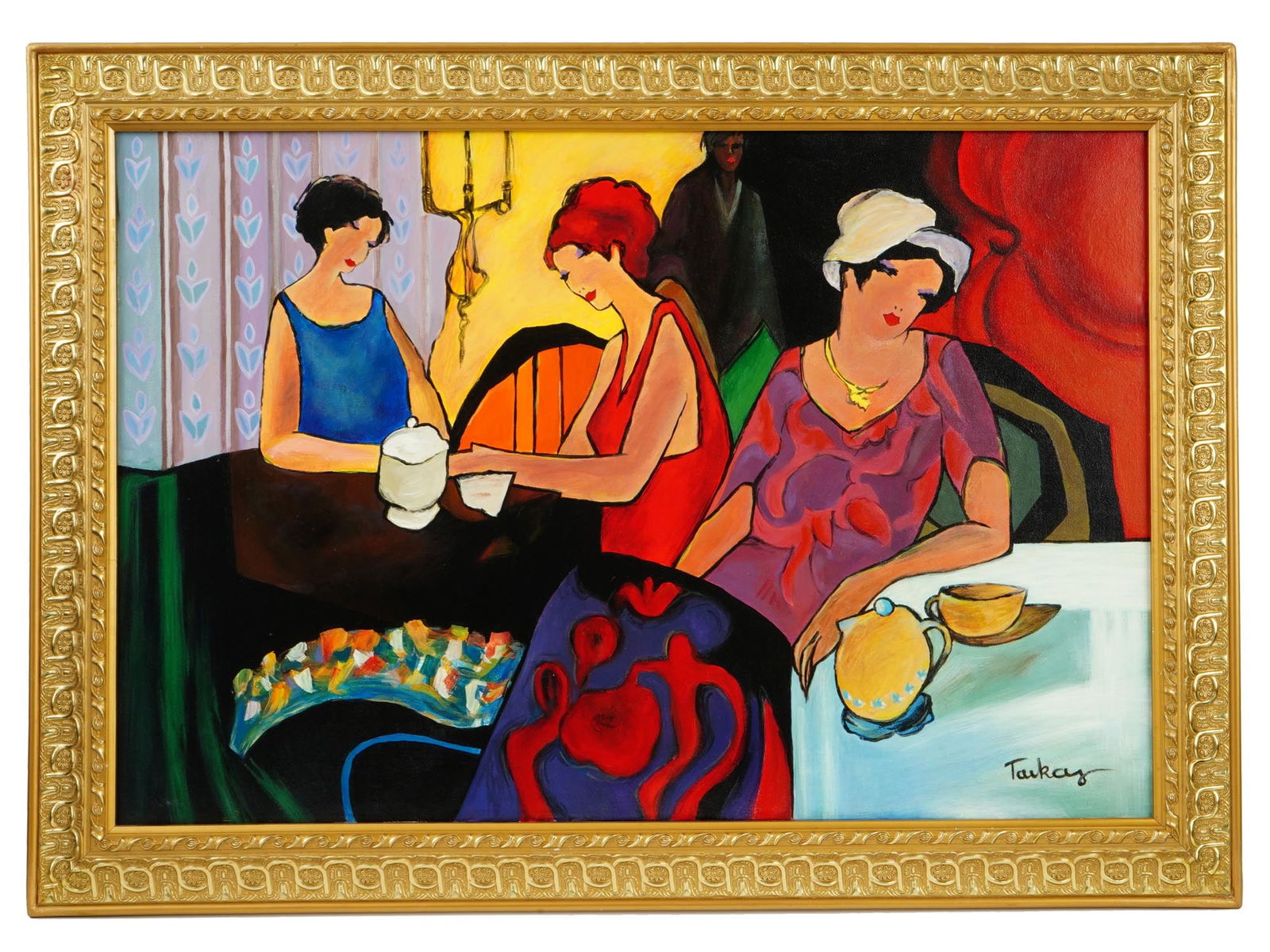 FEMALE PORTRAIT OIL PAINTING AFTER ITZCHAK TARKAY (1 of 6)