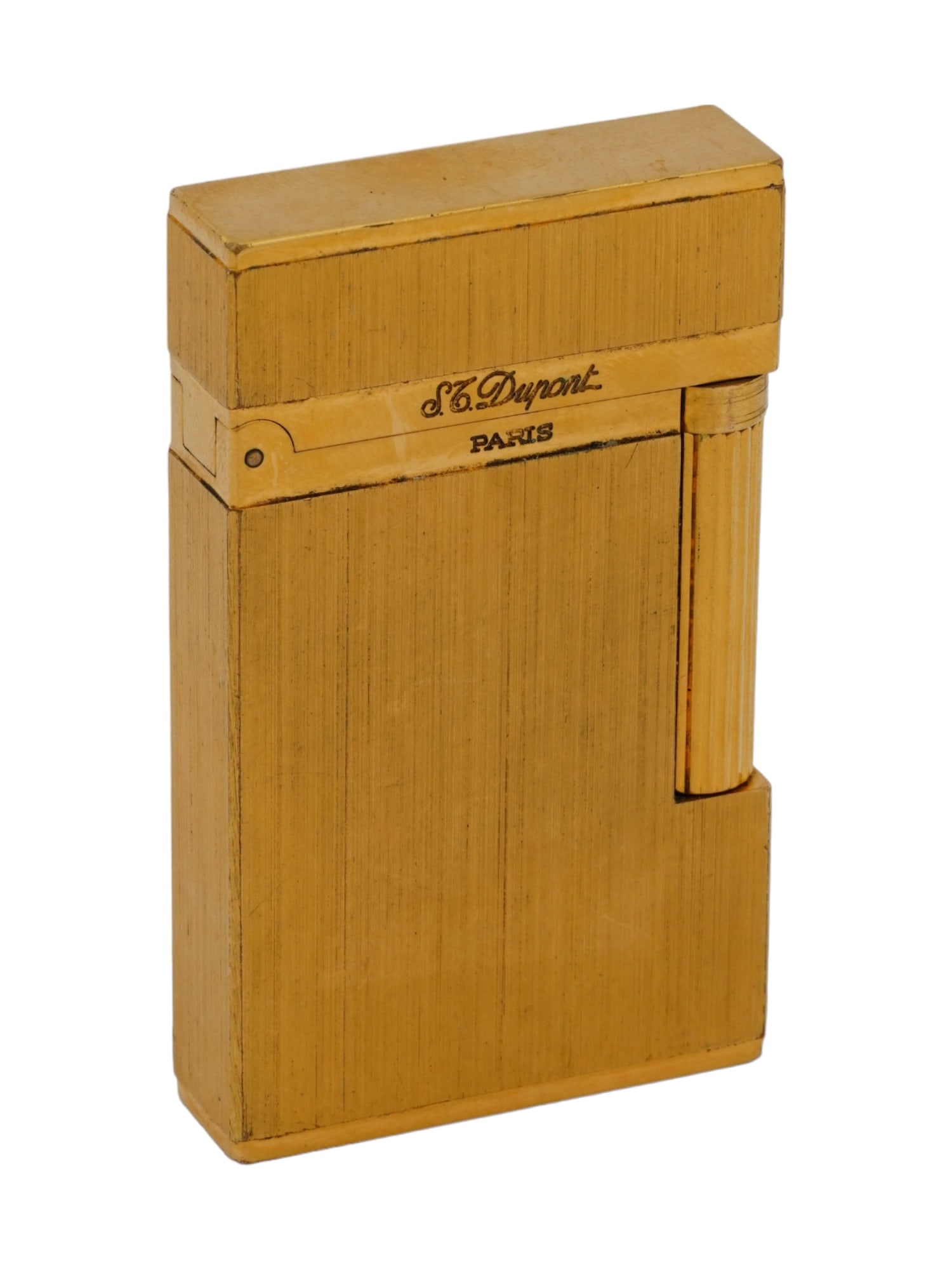 MID CENT FRENCH GOLD PLATED GAS LIGHTER ST DUPONT (1 of 6)