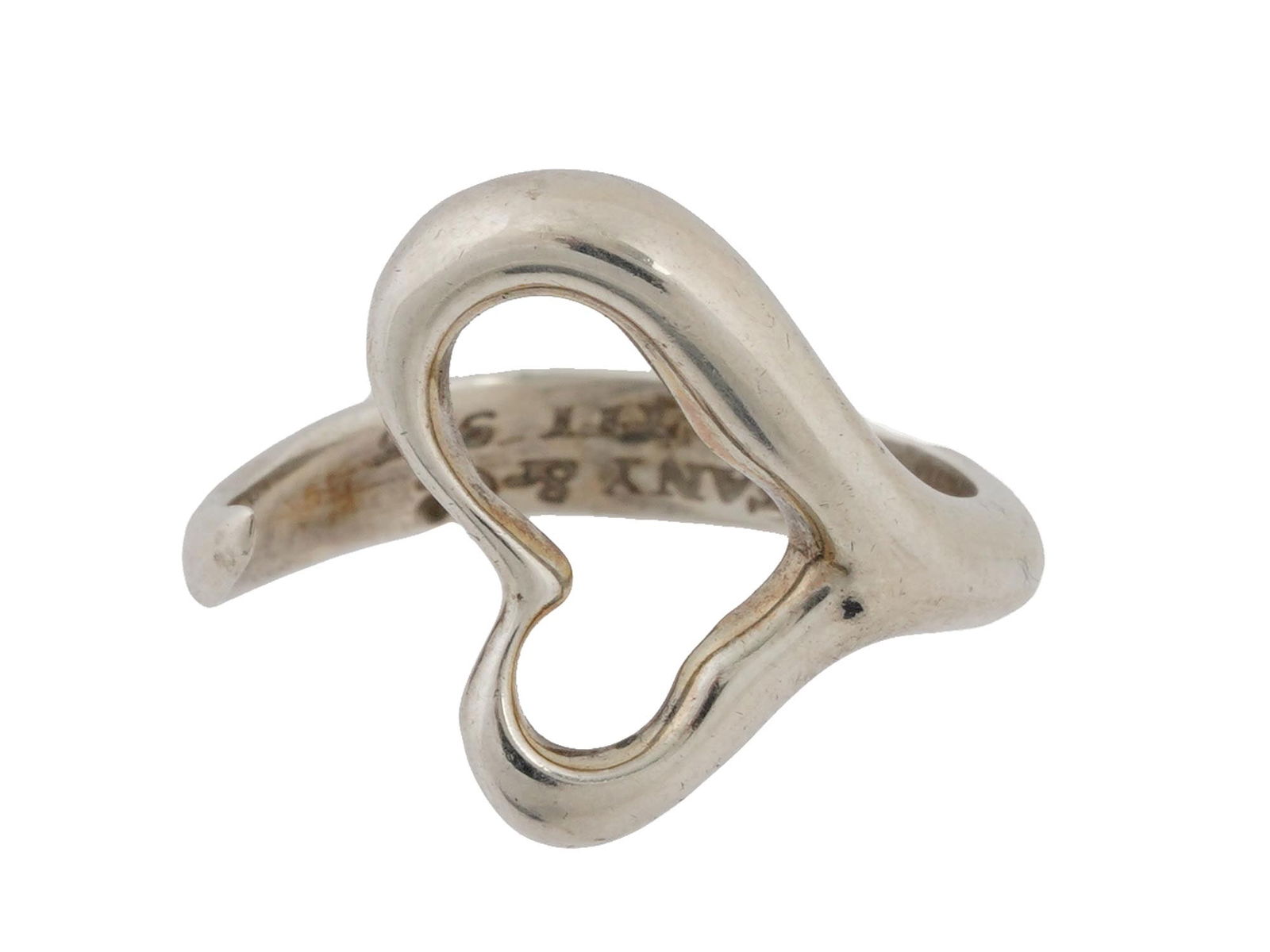 VINTAGE TIFFANY ELSA PERETTI SILVER OPEN HEART RING (1 of 7)