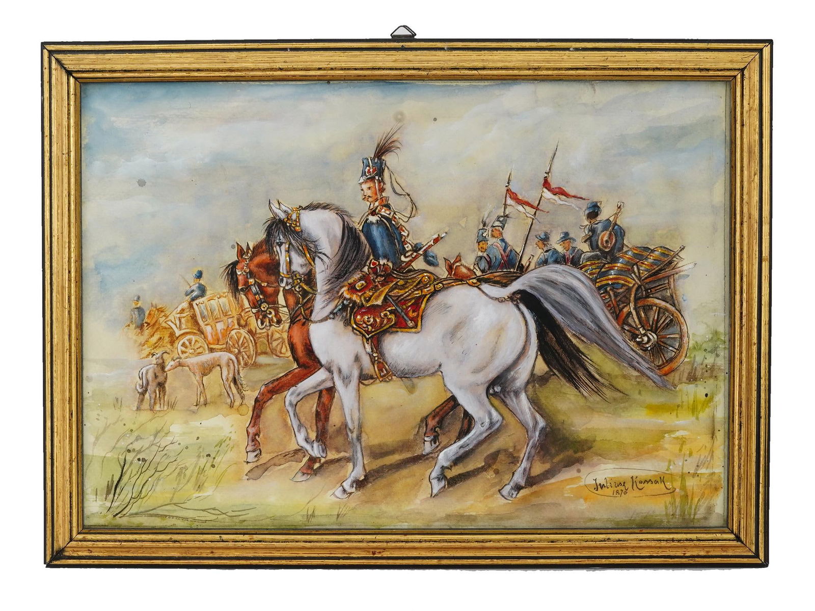 1870 POLISH WATERCOLOR PAINTING BY JULIUSZ KOSSAK (1 of 4)