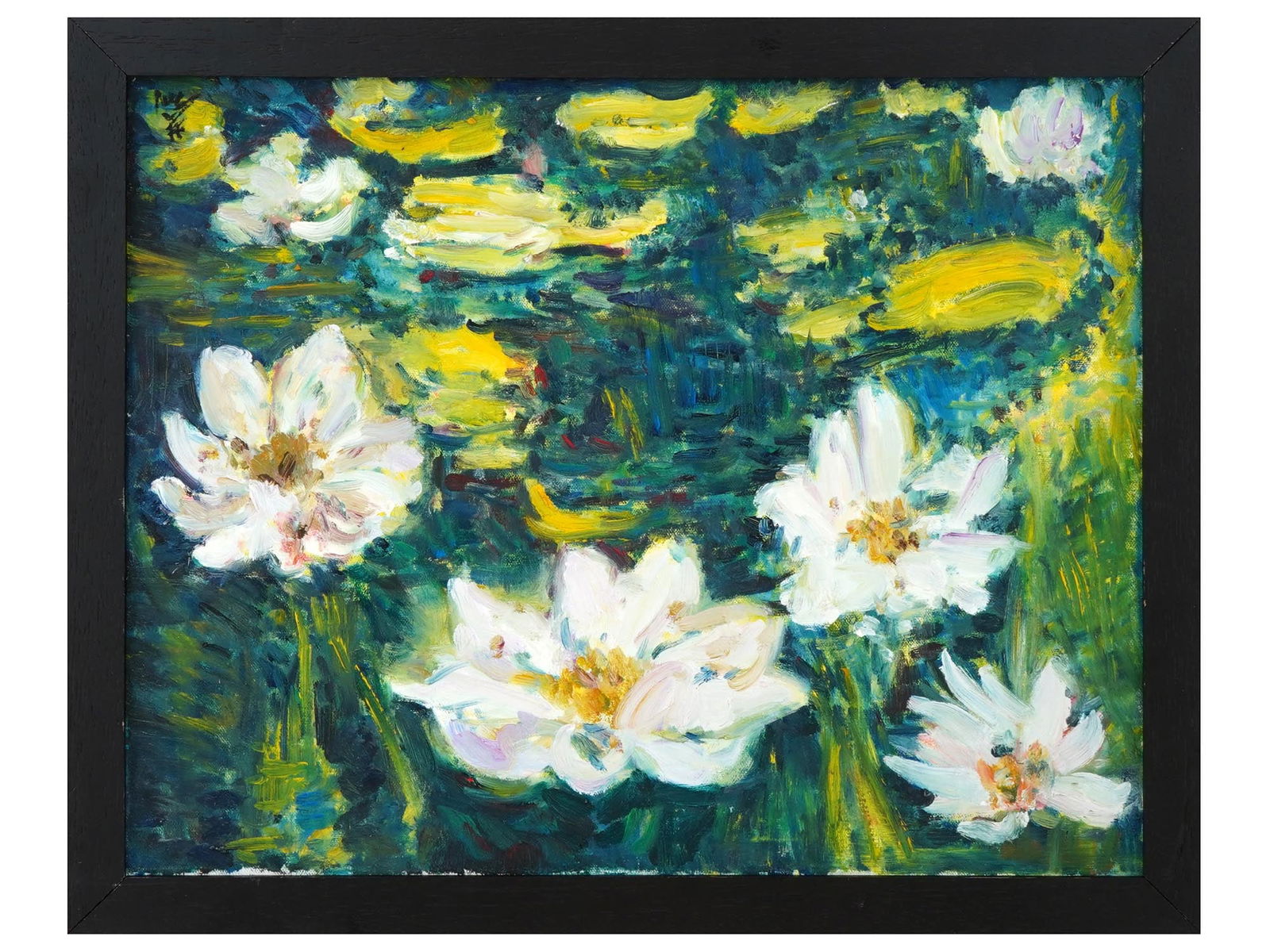 MODERN CHINESE FLOWER OIL PAINTING BY FENGMIAN LIN (1 of 4)