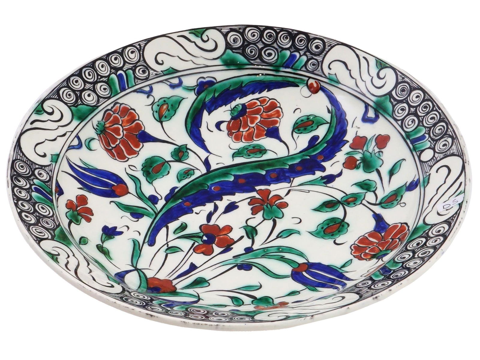 BELGIAN IZNIK FAIENCE BOWL BY BOCH FRERES C 1930S (1 of 8)