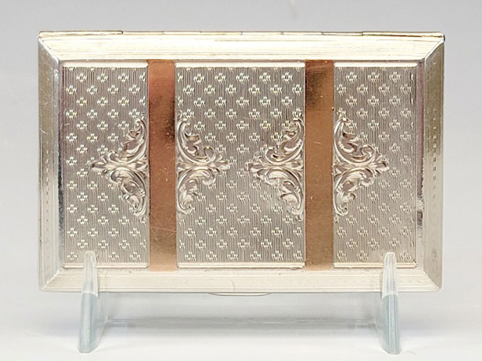 ANTIQUE RUSSIAN GRACHEV BROS SILVER GOLD CIGARETTE CASE (1 of 8)