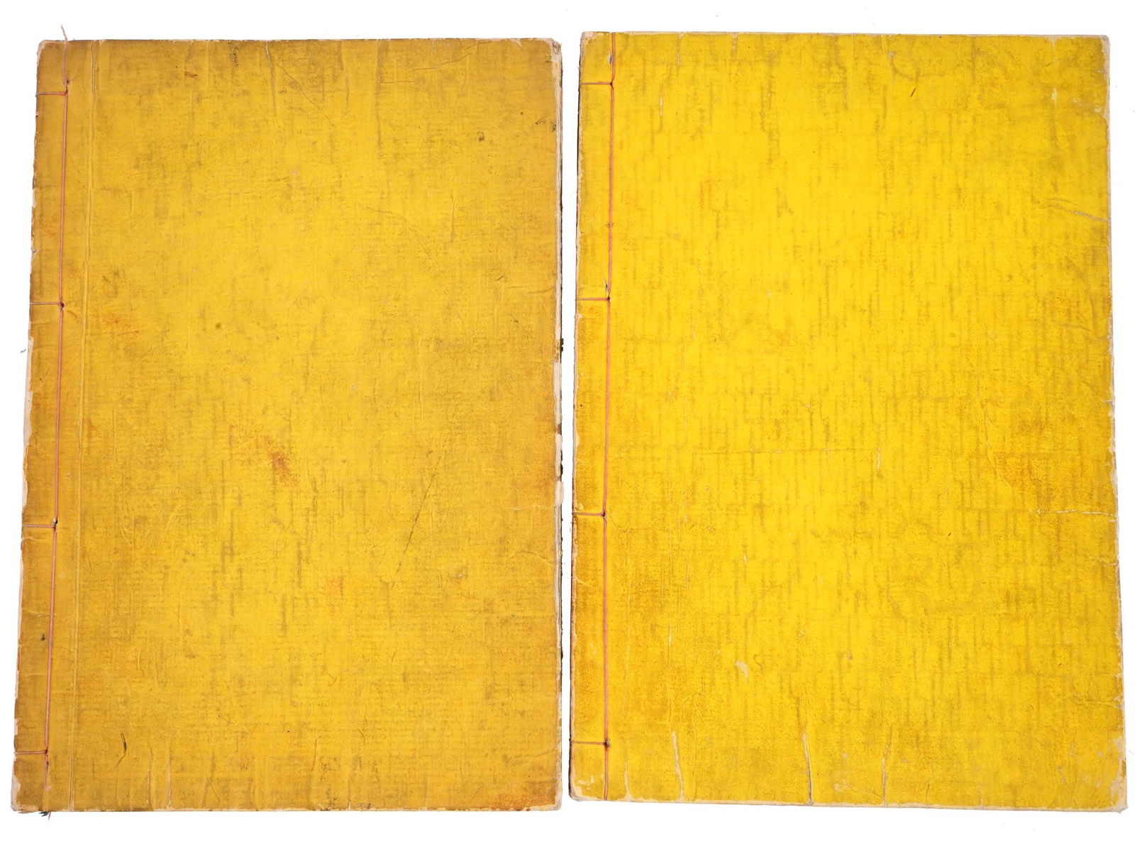 ANTIQUE JAPANESE BOOKS WITH WOODCUT PRINTS TWO VOLUMES (1 of 8)