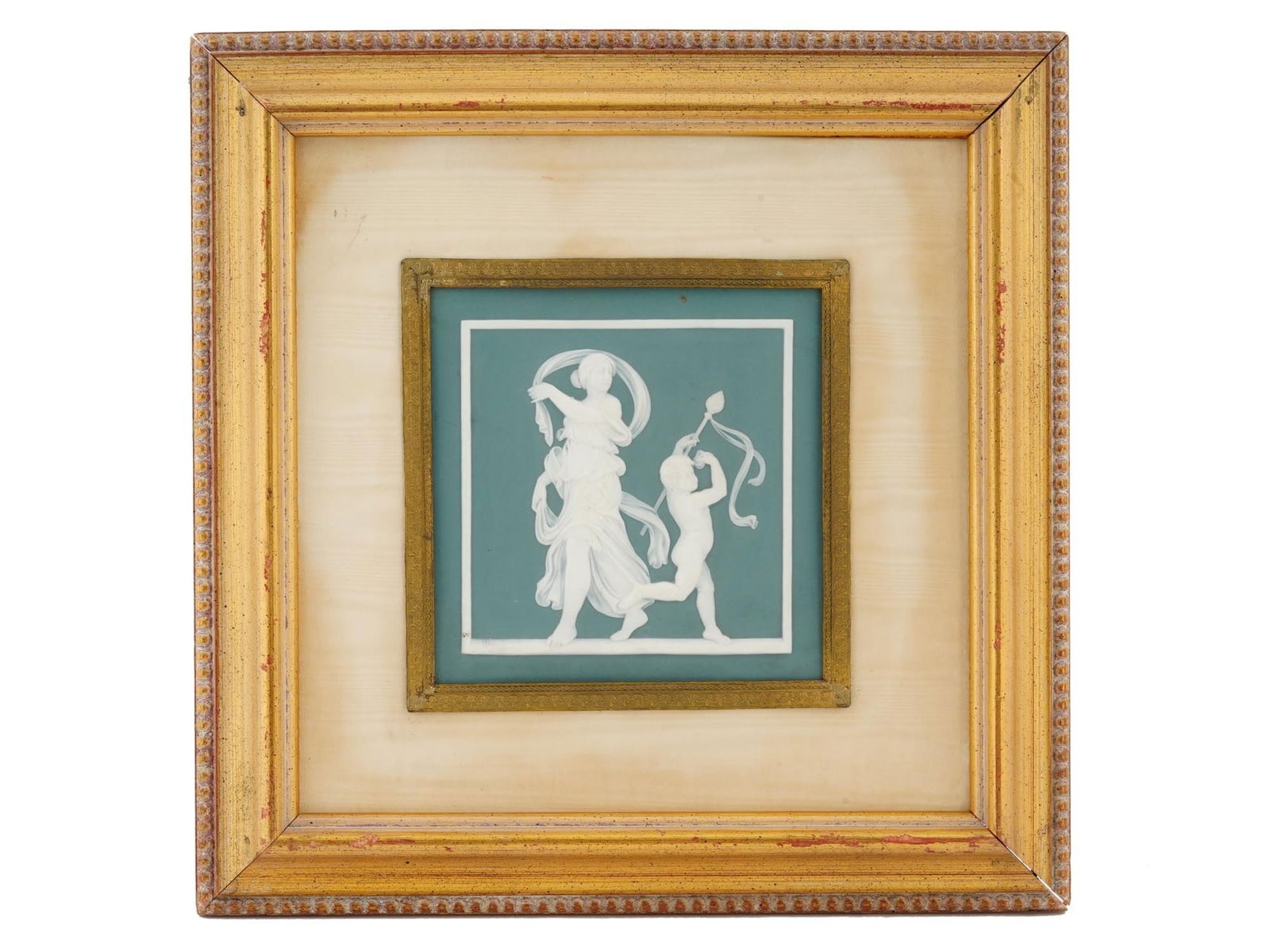 ANTIQUE VILLEROY AND BOCH METTLACH PHANOLITH PLAQUE (1 of 6)