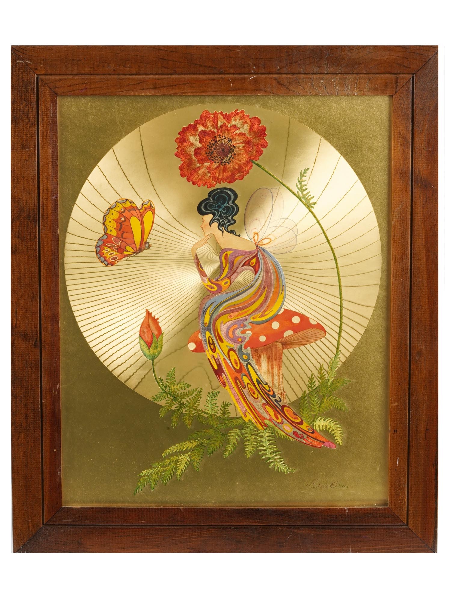 ART DECO ORIENTAL FOIL ARTWORK BY MICHELLE EMBLEM (1 of 4)