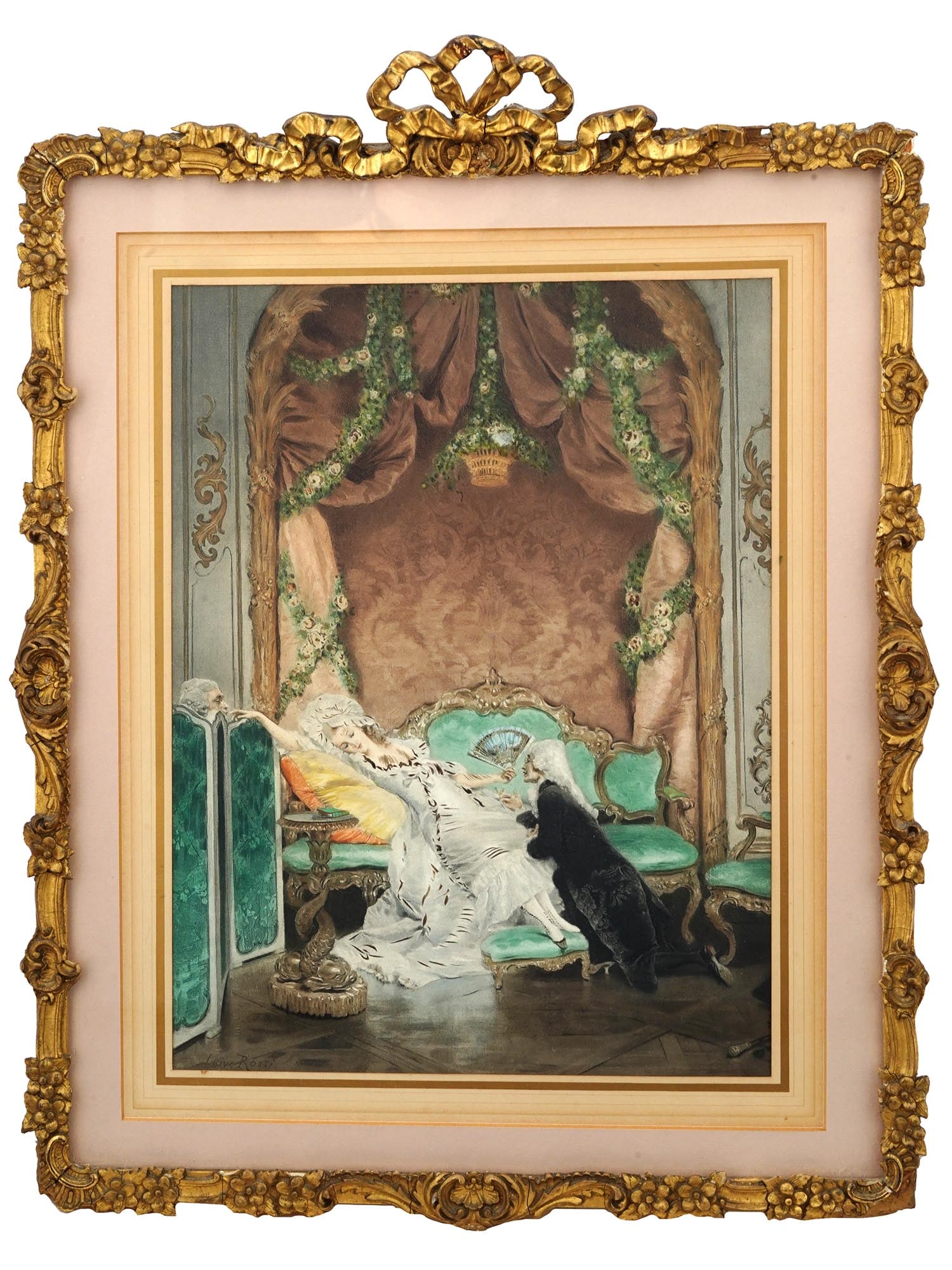 FRENCH ARISTOCRATIC LITHOGRAPH AFTER LUCIUS ROSSI (1 of 5)