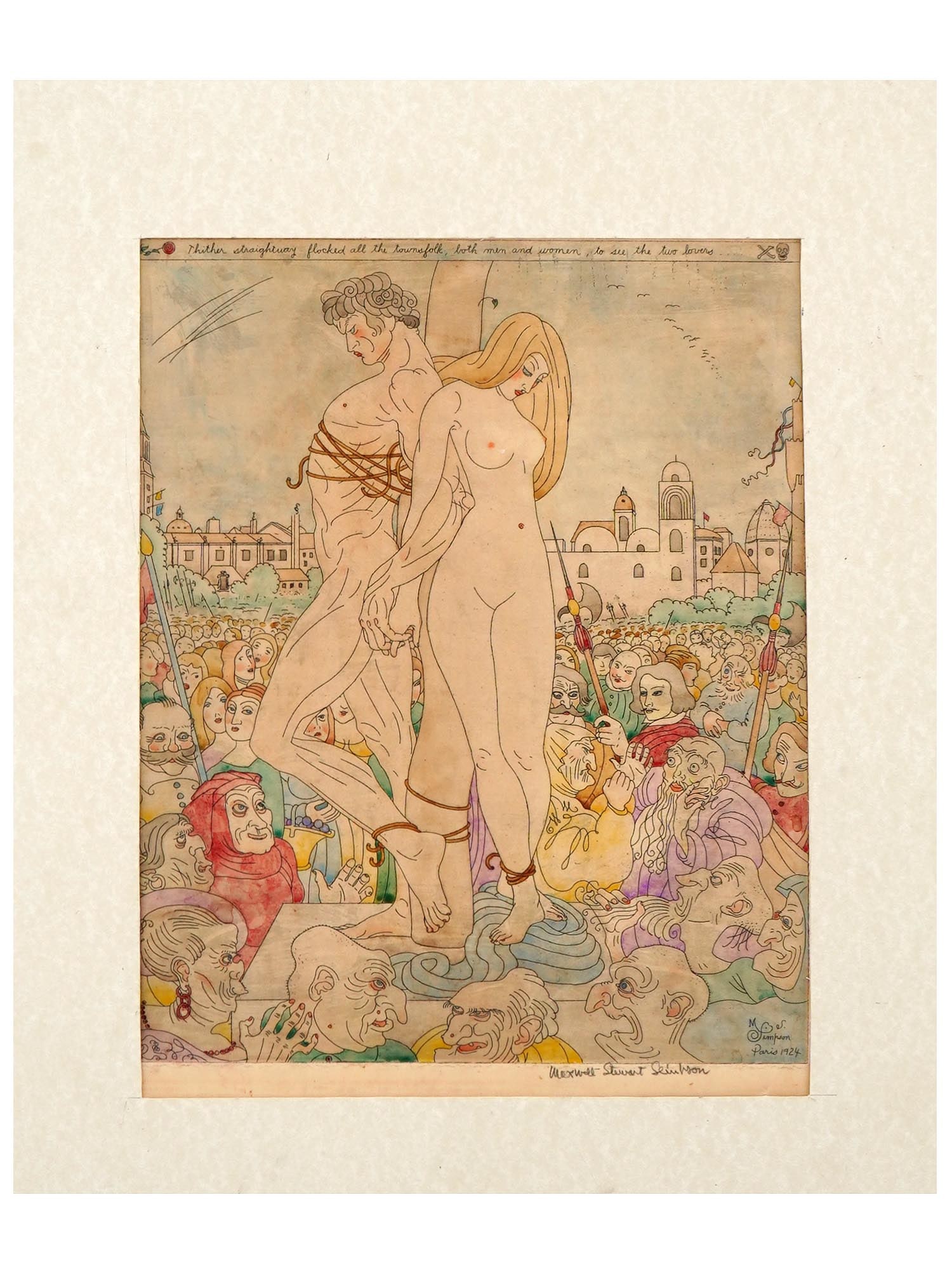 AMERICAN ETCHING TWO LOVERS BY MAXWELL STEWART SIMPSON (1 of 4)
