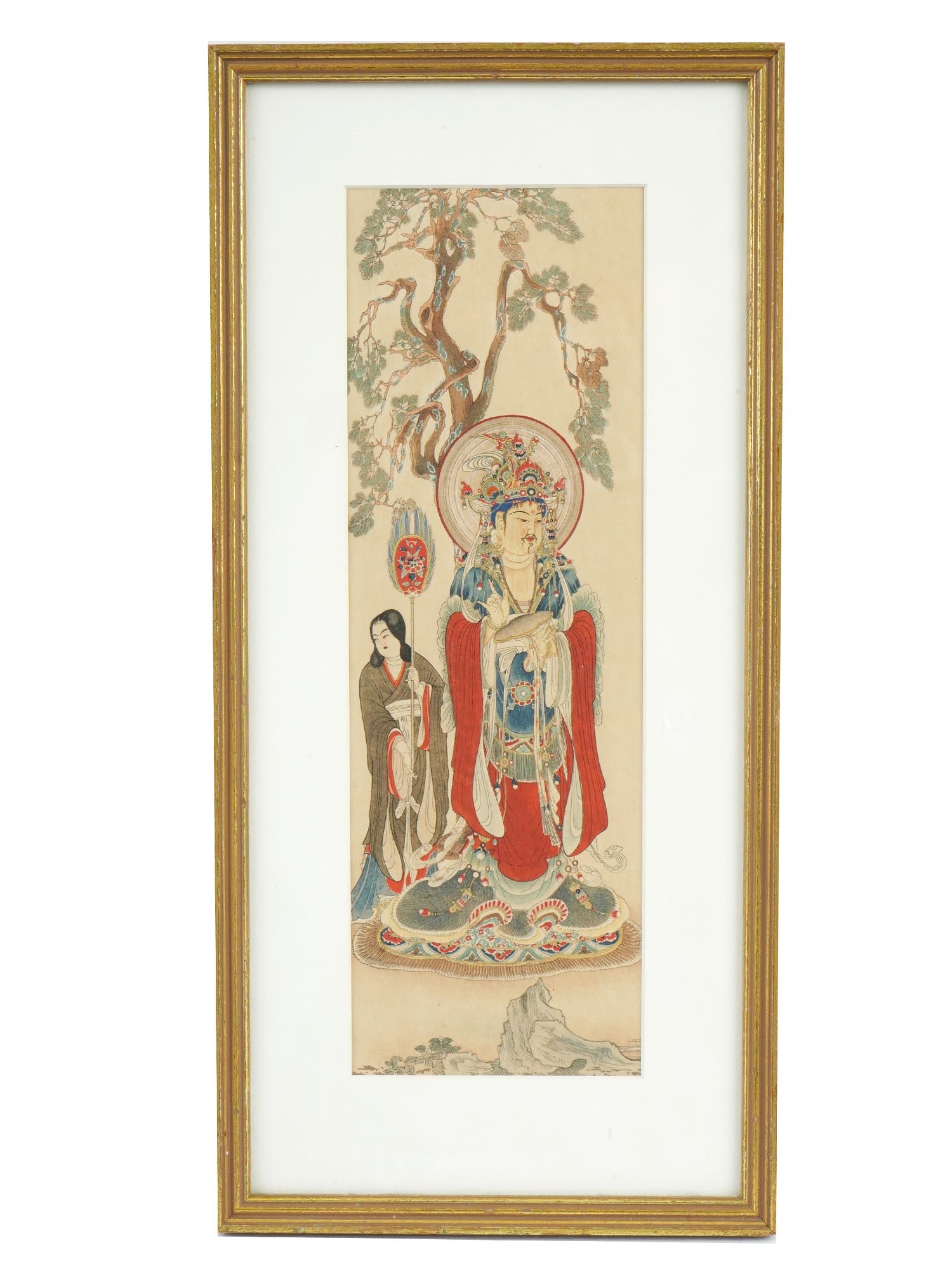 ANTIQUE JAPANESE WOODBLOCK PRINT AFTER NARA PAINTING (1 of 3)