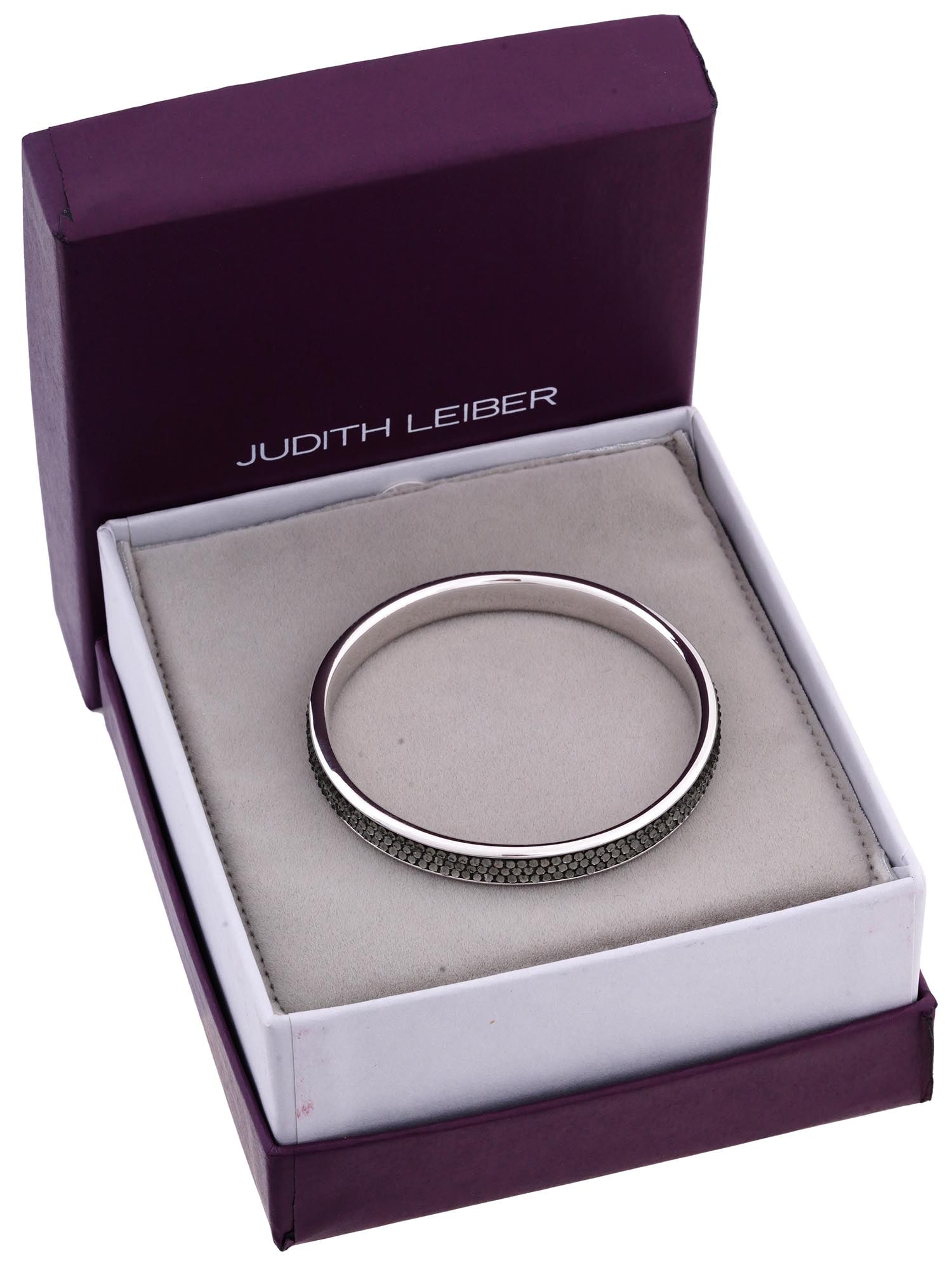 JUDITH LEIBER CRYSTAL SLIM SHIMMY THIN PAVE BANGLE (1 of 4)