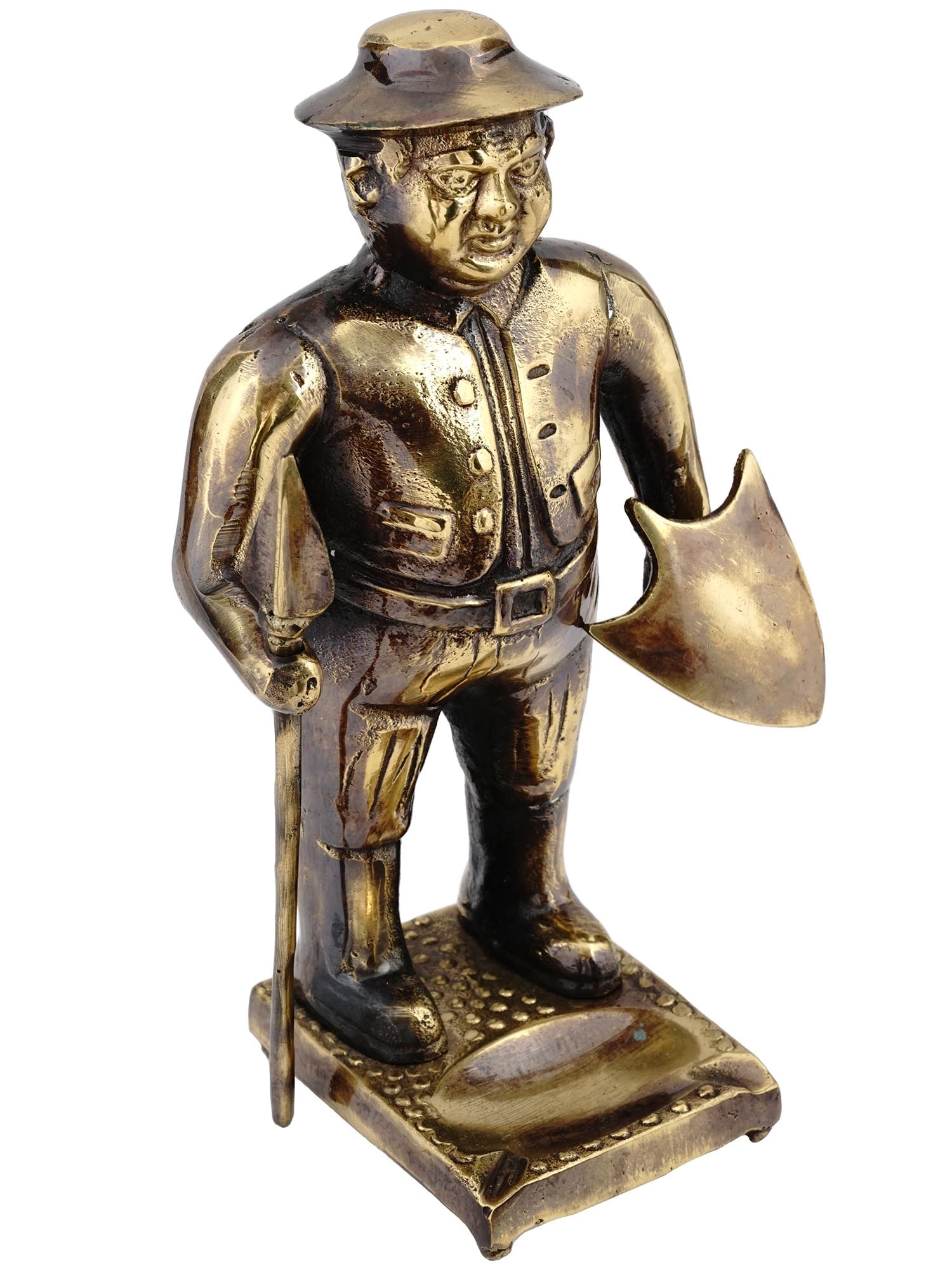 MODERN SOLID BRASS PAPERWEIGHT FIGURINE OF MAN (1 of 6)