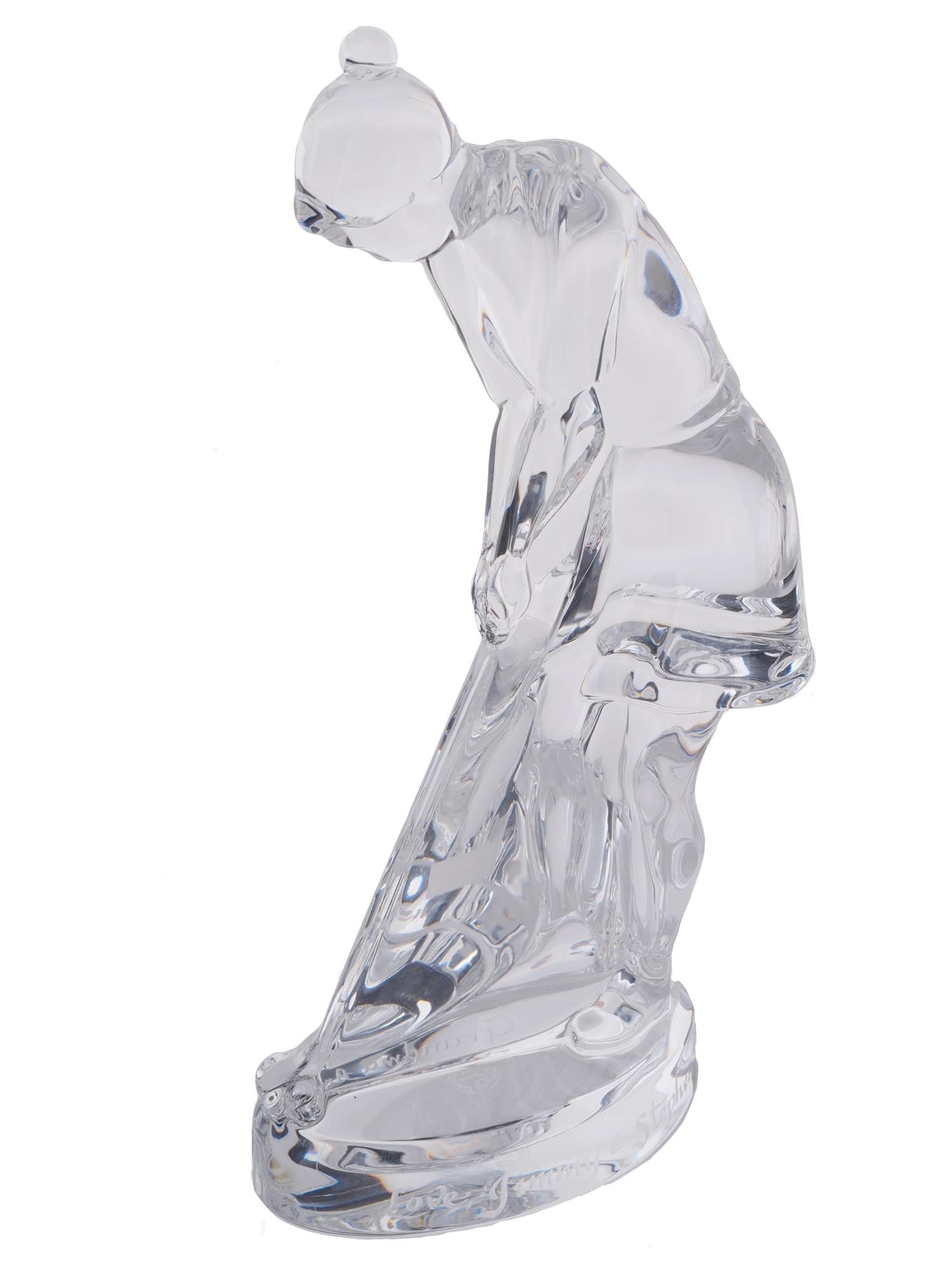 BACCARAT FRENCH CRYSTAL LADY GOLFER FIGURINE (1 of 9)