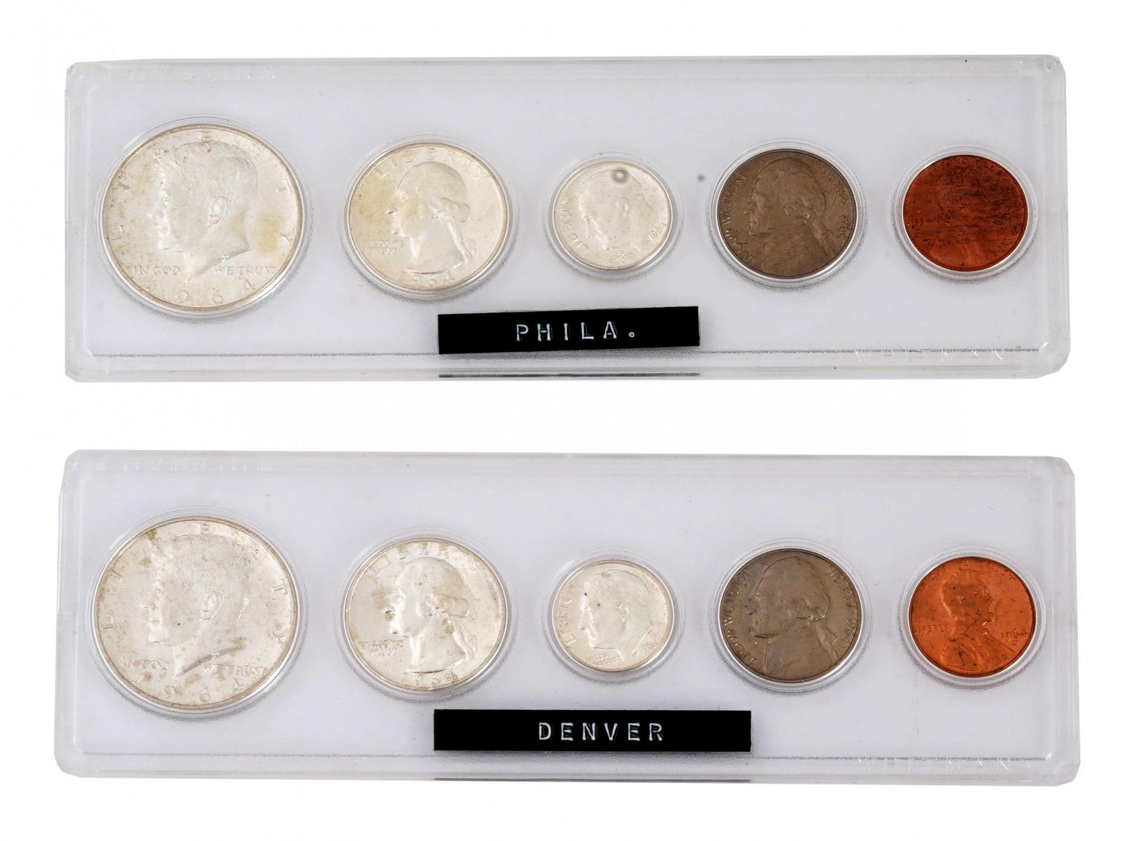 TWO 1964 AMERICAN PHILADELPHIA AND DENVER MINT SETS (1 of 2)