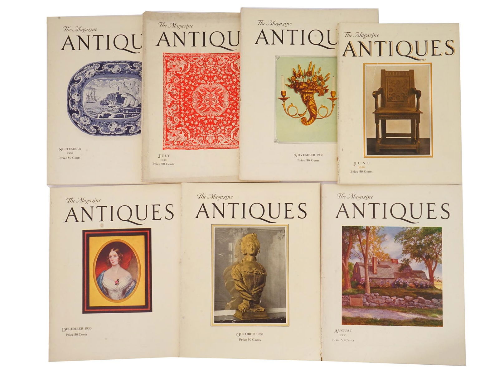 COLLECTION OF 1930 THE MAGAZINE ANTIQUES ISSUES (1 of 5)