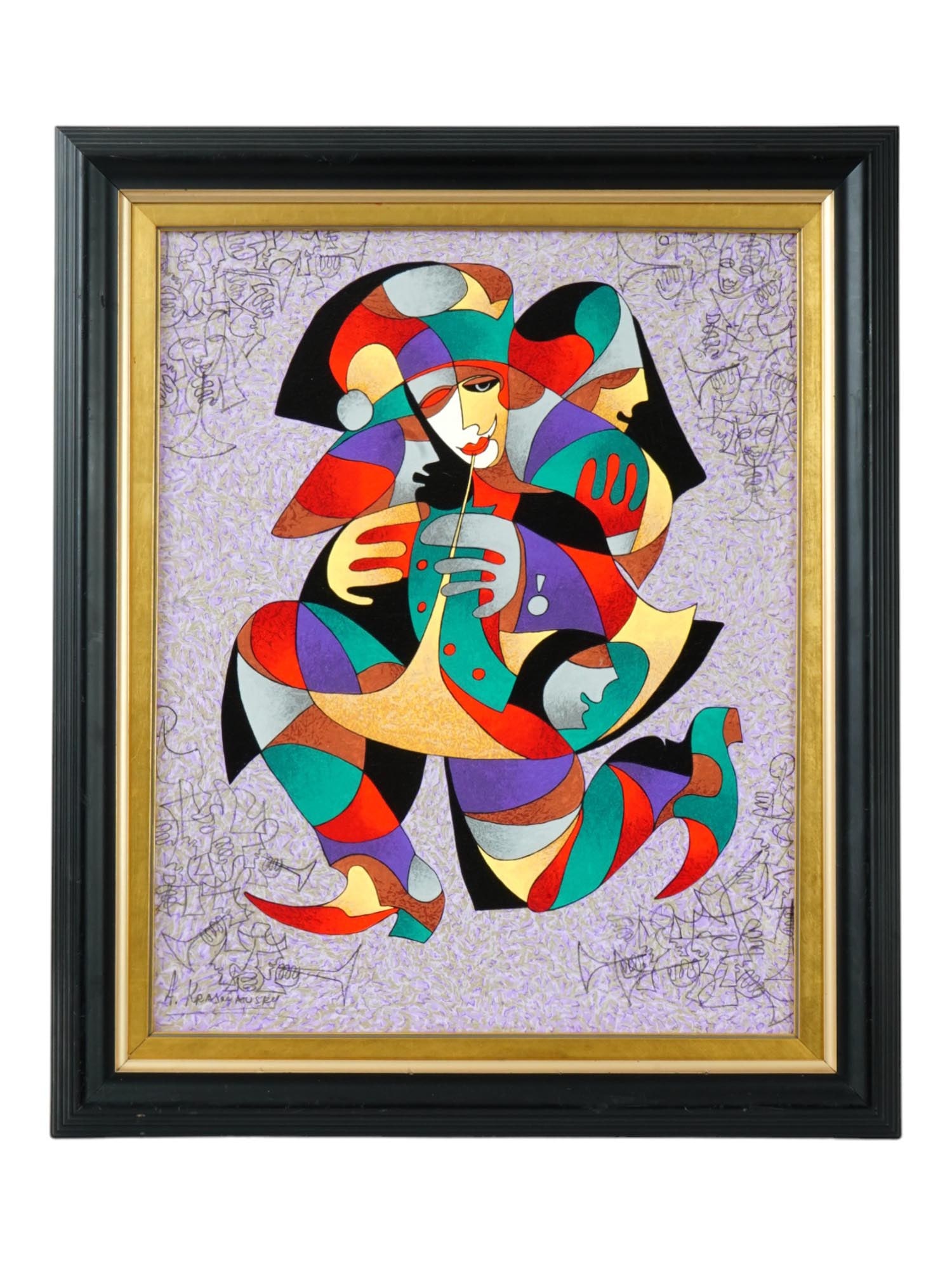 SIGNED COLORFUL SERIGRAPH BY ANATOLE KRASNYANSKY (1 of 4)