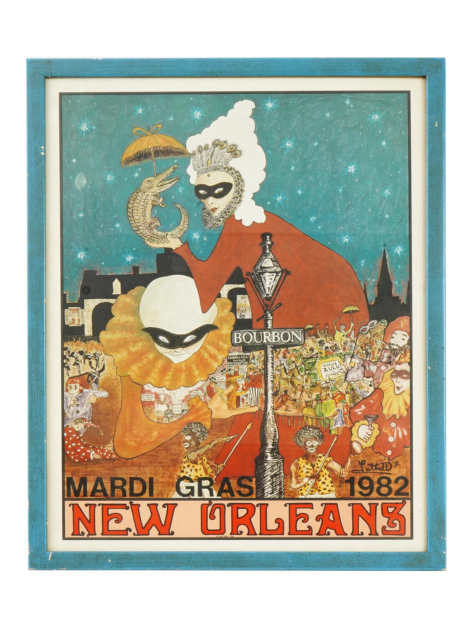 MARDI GRAS NEW ORLEANS POSTER BY GEORGE LUTTRELL II (1 of 5)