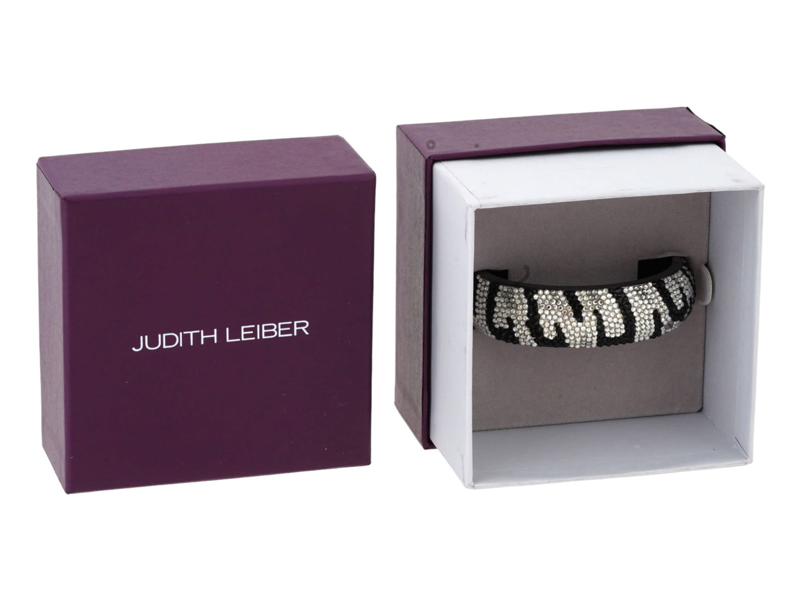 JUDITH LEIBER PAPARAZZI GLITZ UP BANGLE BRACELET IOB (1 of 9)