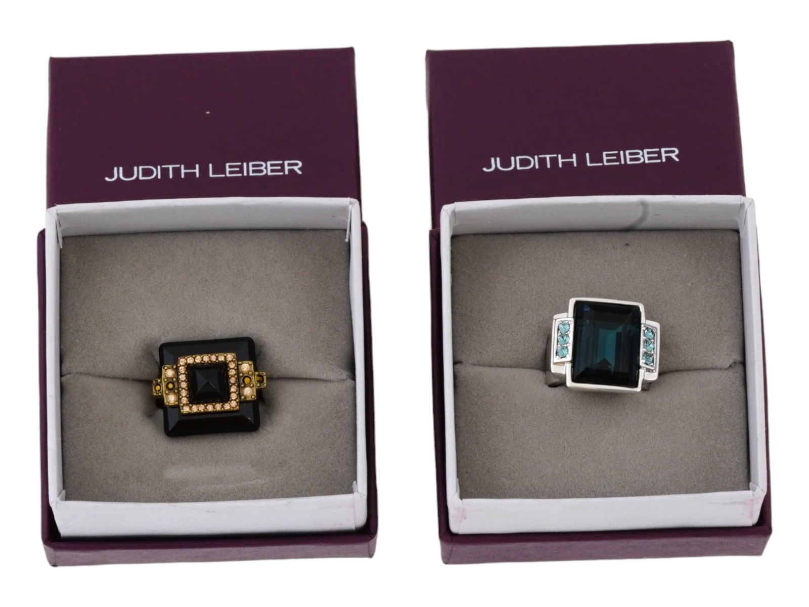 JUDITH LEIBER DECO AND CHERISSE COCKTAIL RINGS IOB (1 of 12)