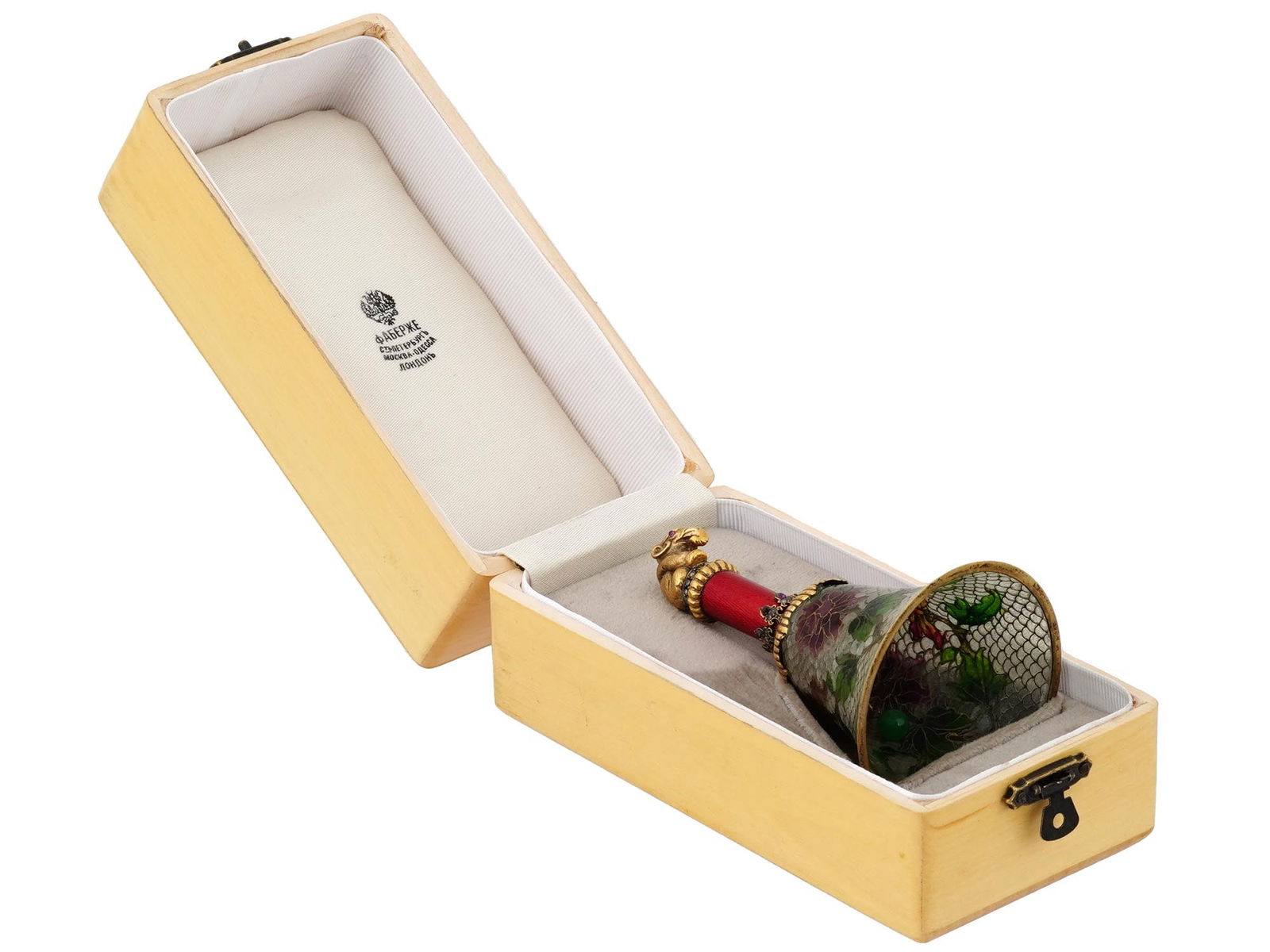 RUSSIAN GILT SILVER PLIQUE A JOUR ENAMEL BELL (1 of 12)