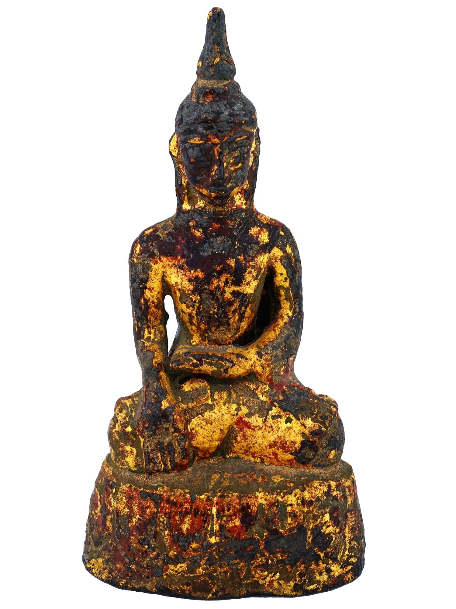 ANTIQUE 19TH C BRONZE BUDDHA FROM SOUTHEAST ASIA (1 of 7)