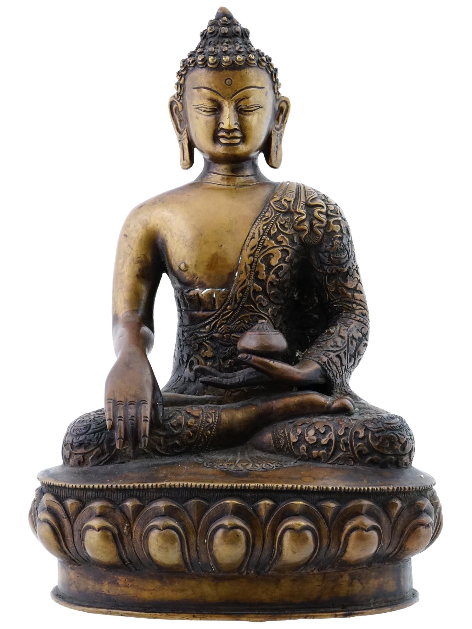 ANTIQUE 19TH C TIBETAN BRONZE BUDDHA FIGURE (1 of 12)
