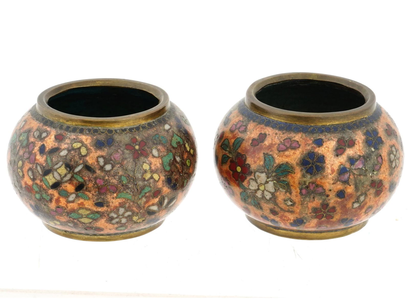 ANTIQUE JAPANESE MEIJI CLOISONNE VASES ATTR TO NAMIKAWA (1 of 4)