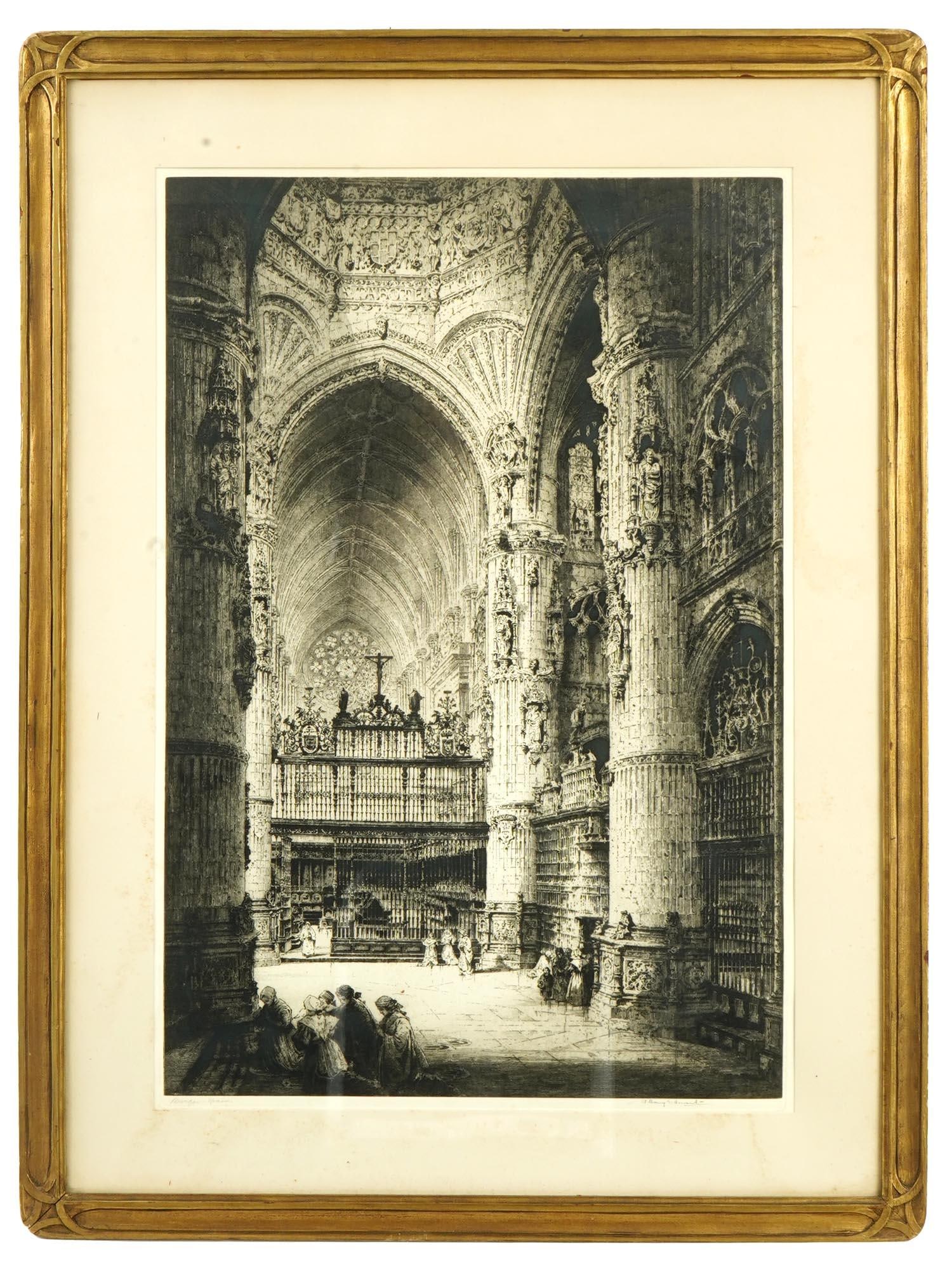 VIEW OF BURGOS CATHEDRAL ETCHING BY ALBANY HOWARTH (1 of 12)