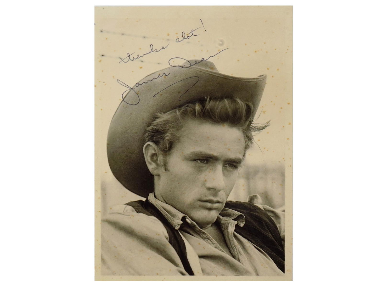 ORIGINAL PORTRAIT PHOTO SIGNED BY ACTOR JAMES DEAN (1 of 4)