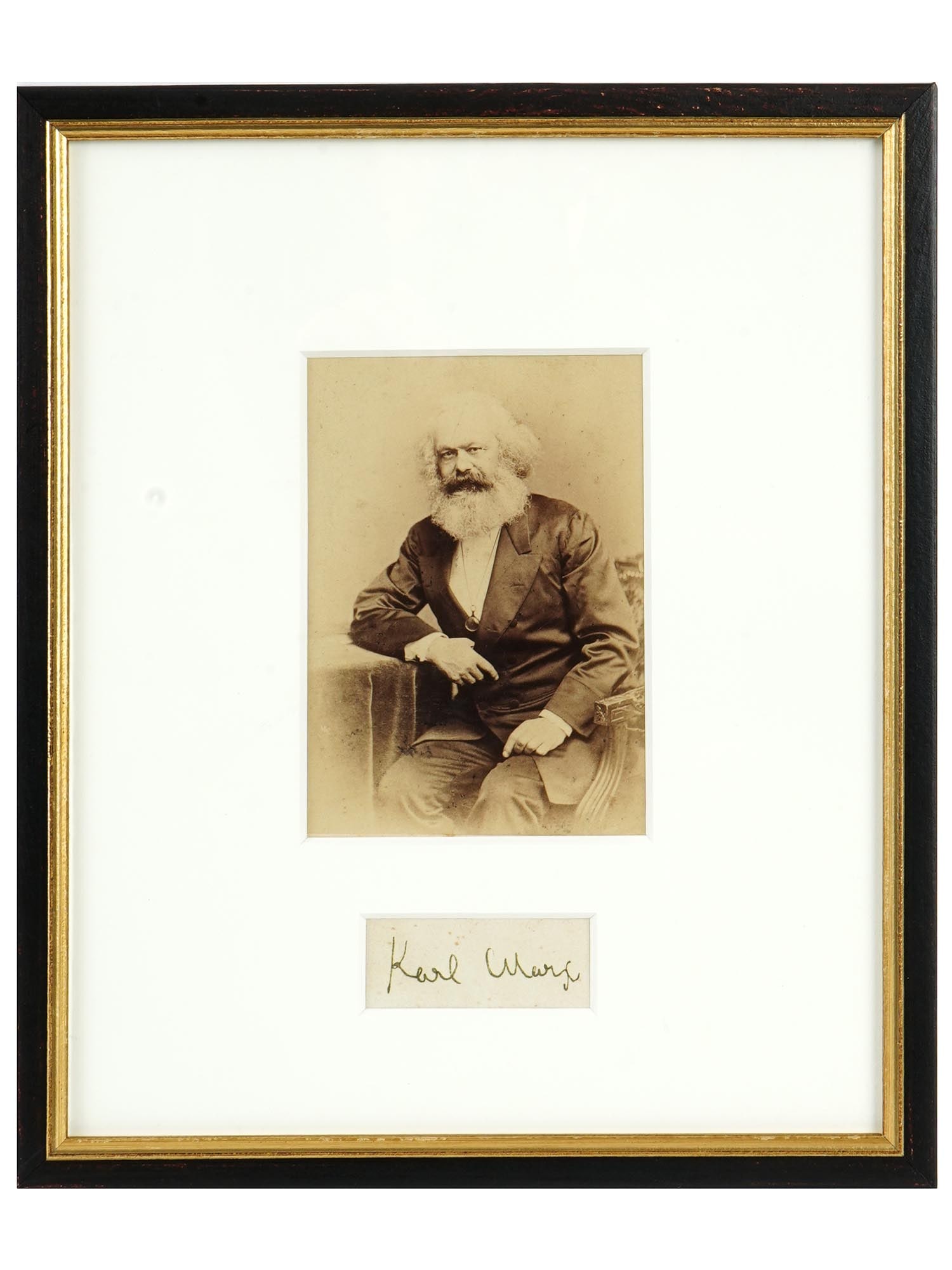 ORIGINAL 1875 PHOTO OF KARL MARX WITH AUTOGRAPH (1 of 4)